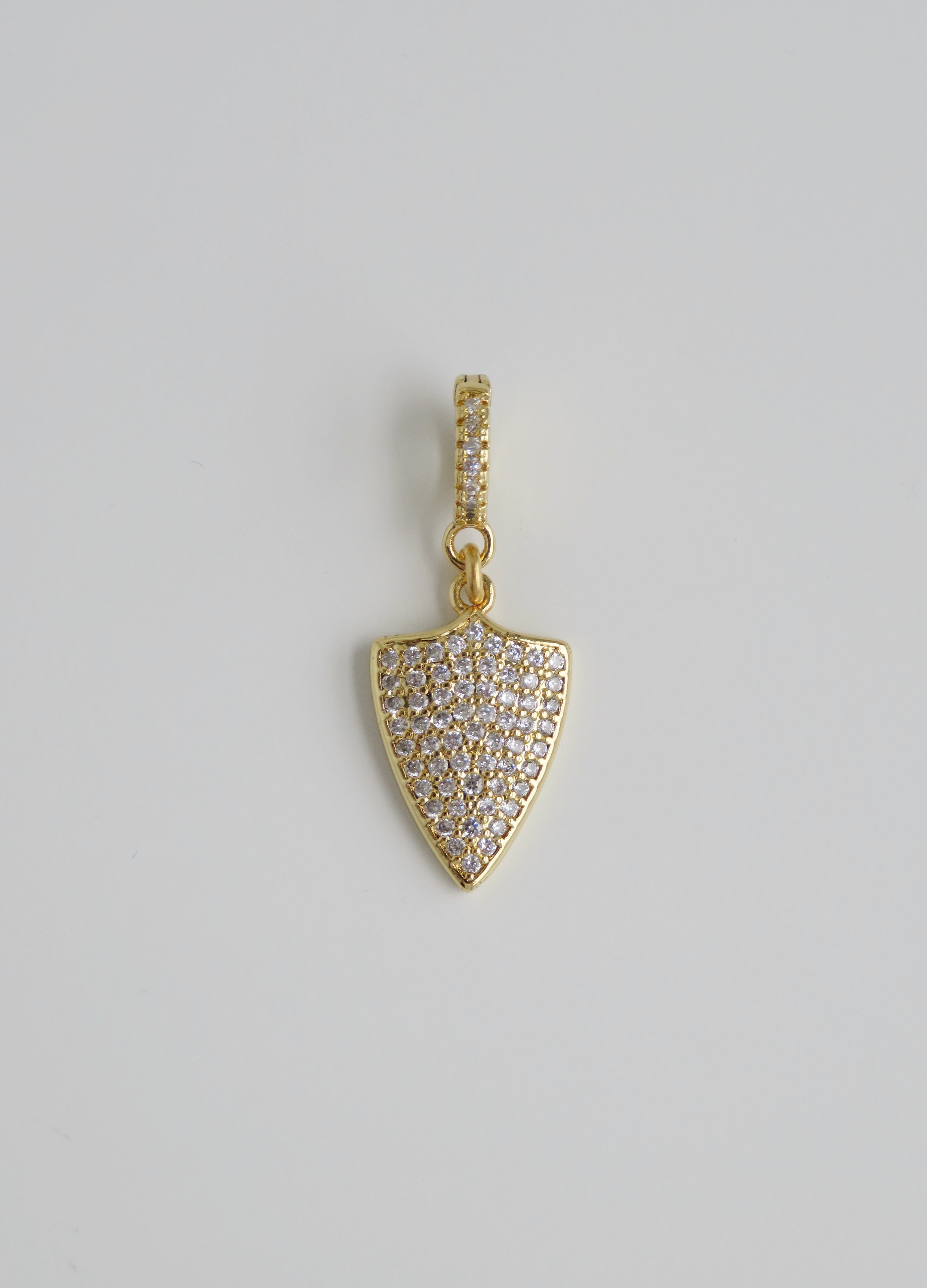 Diamond Shield Charm on Clasp