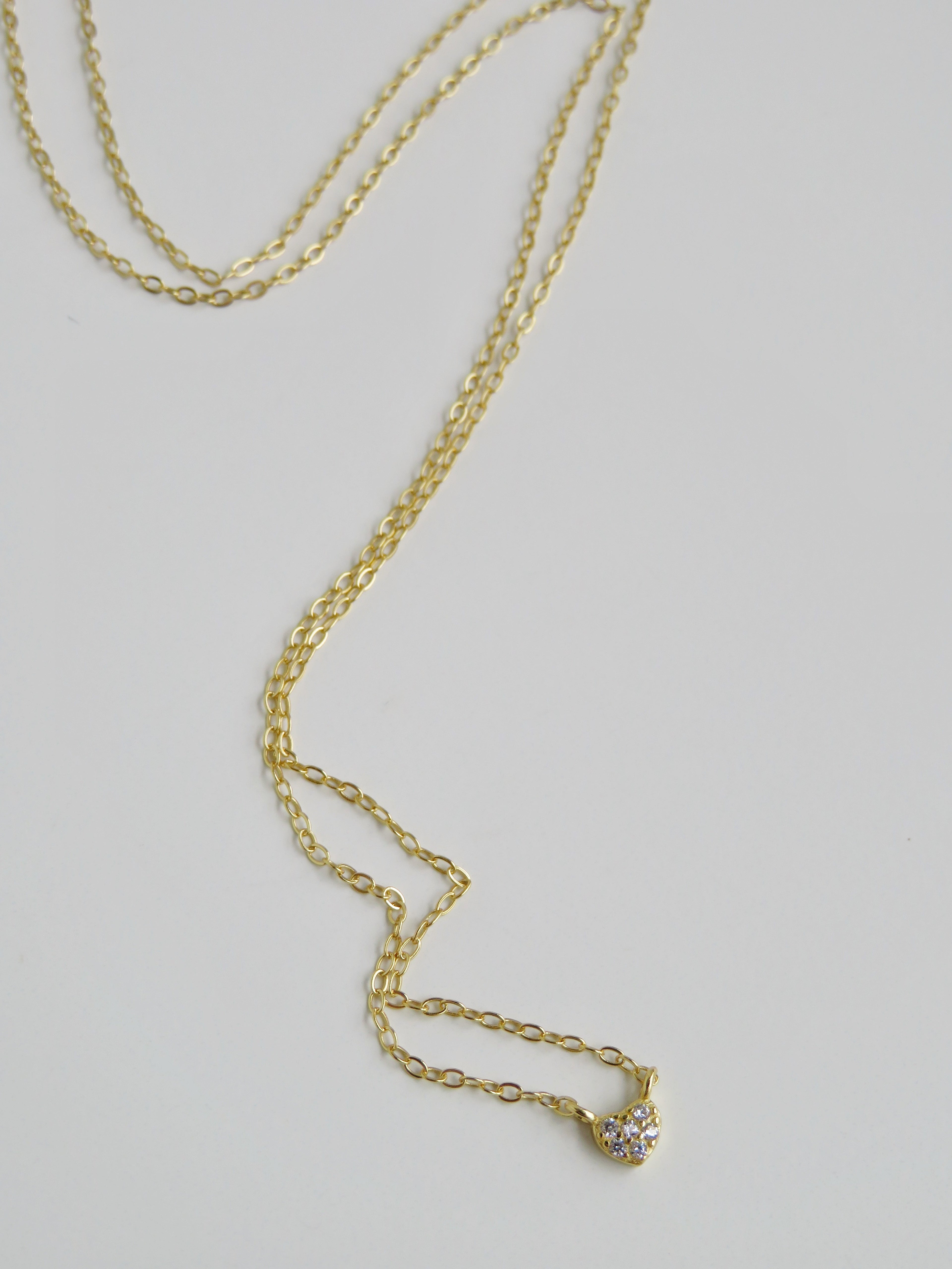 Petite Diamond Heart Necklace