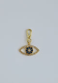 Royal Blue Evil Eye Charm on Swivel Clasp