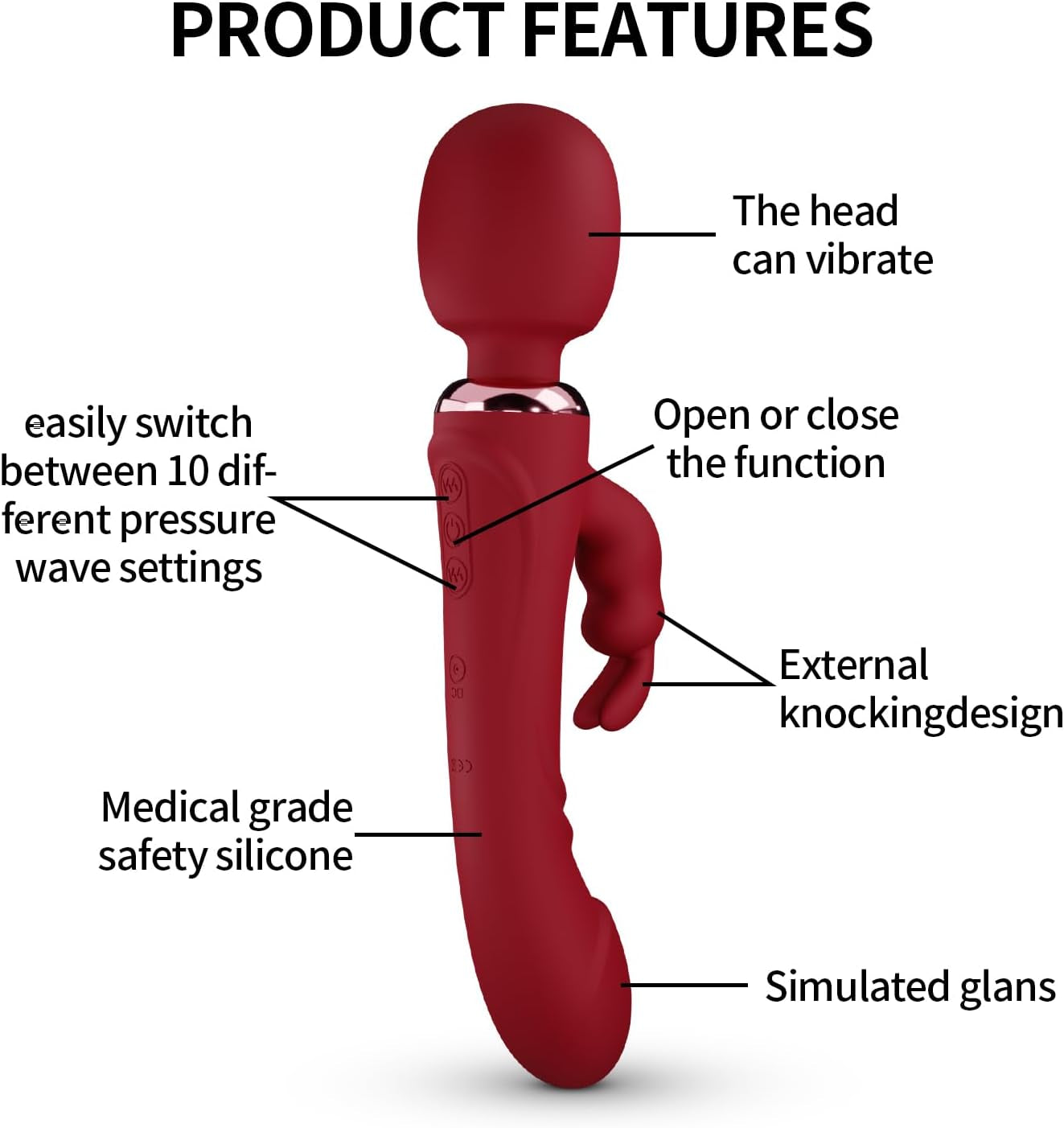 MidnightTriad Triple Stimulation Rabbit Wand
