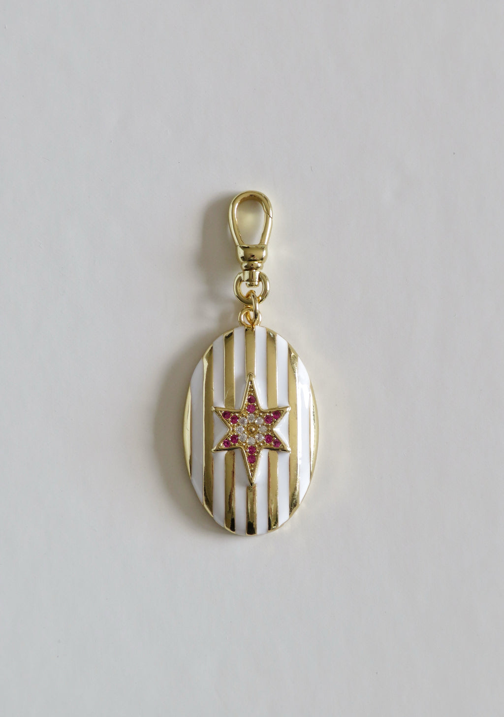 Oval Northern Star Pendant on Swivel Clasp