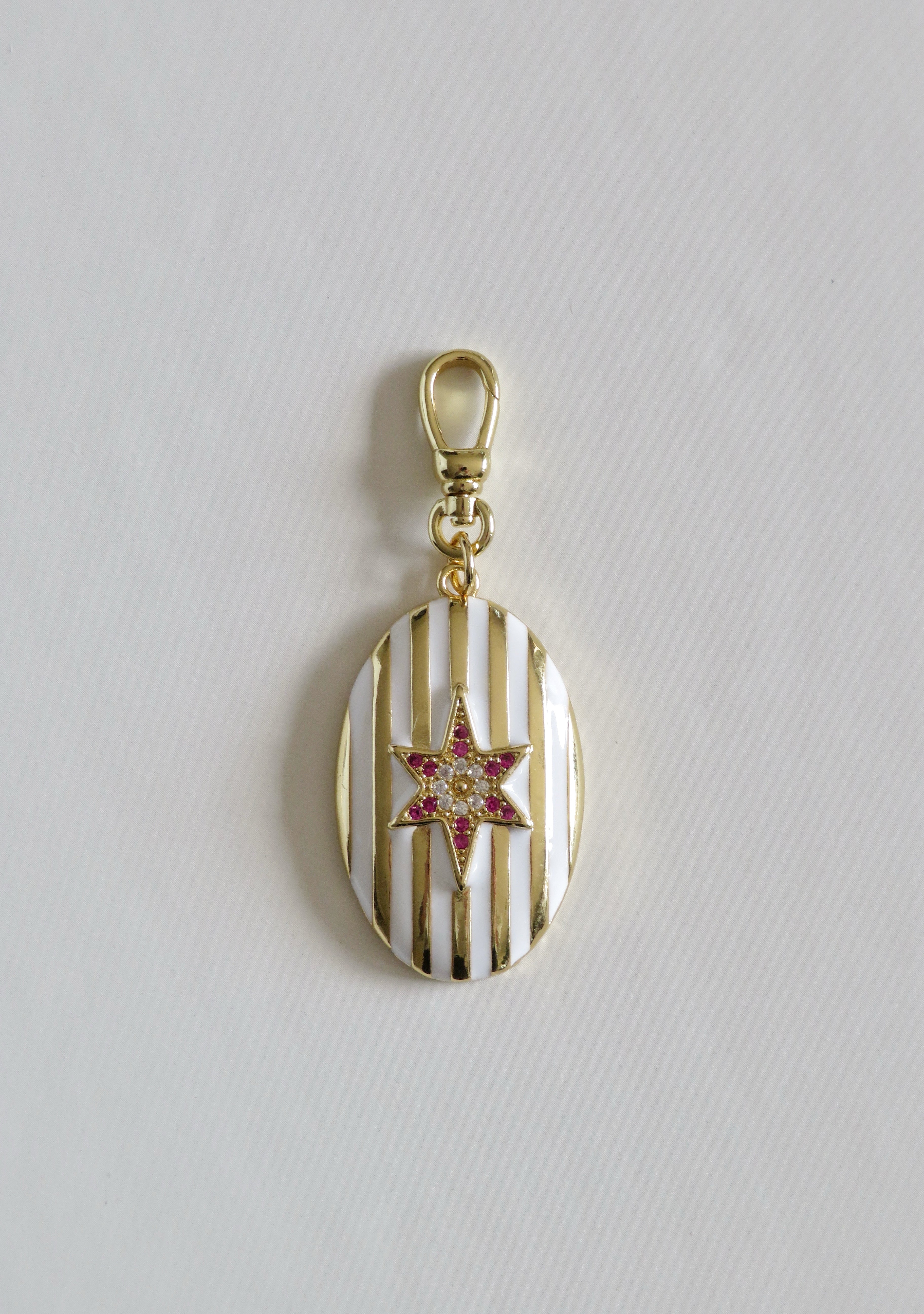 Oval Northern Star Pendant on Swivel Clasp