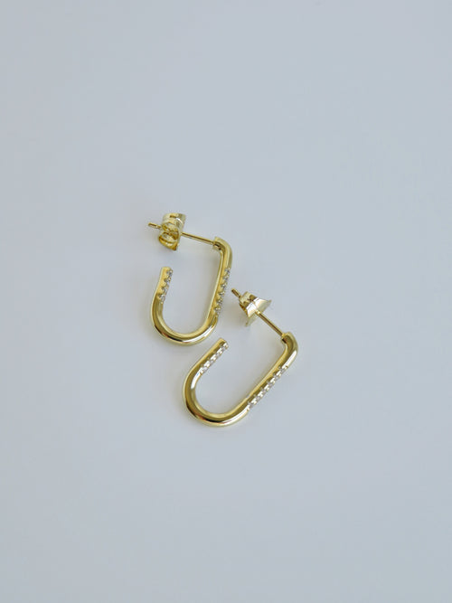 Claudett Diamond Stud Hoops