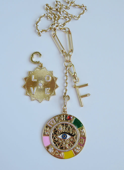 Celestial Evil Eye Good Luck Charm with Clasp