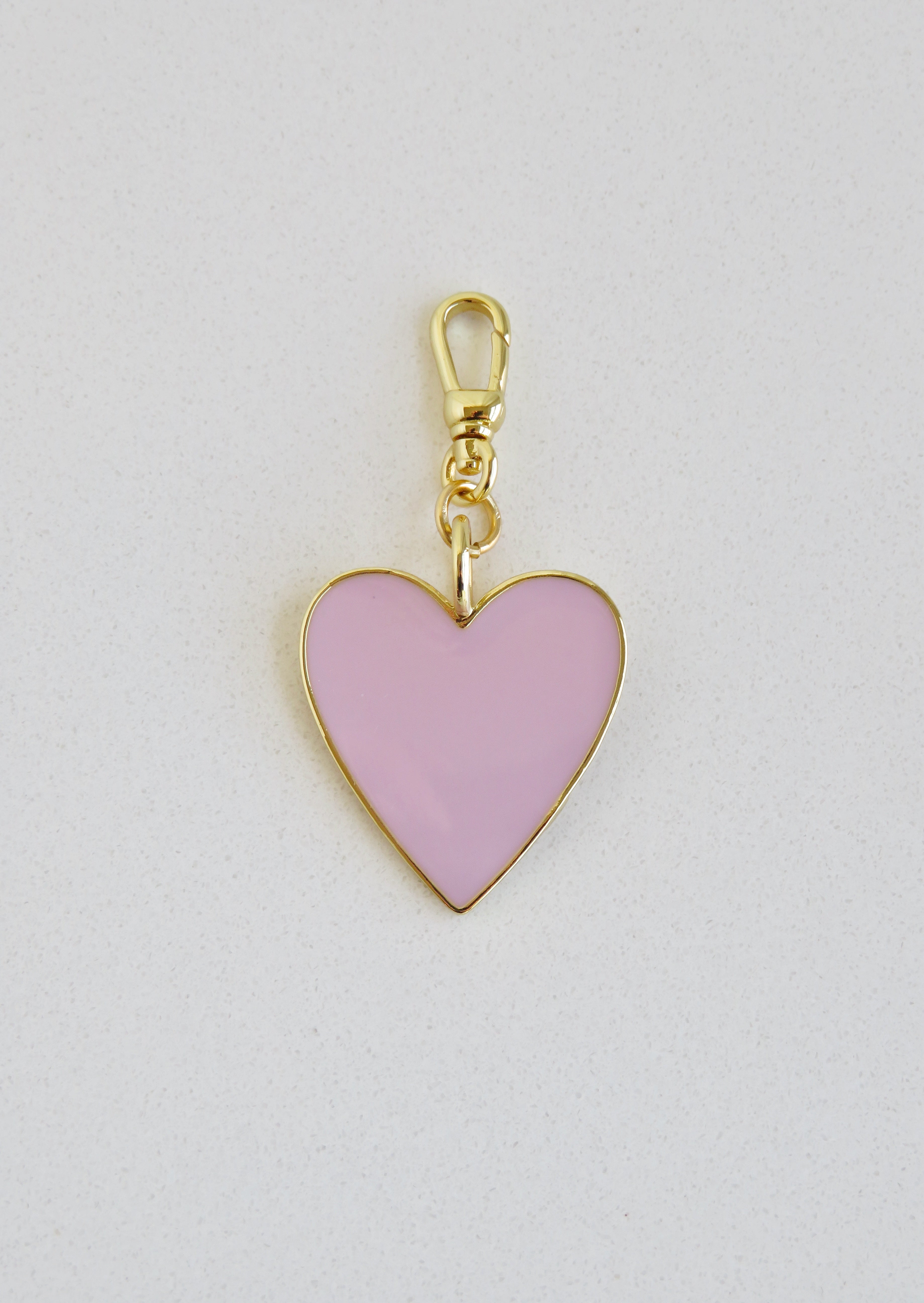 Enamel Heart Pendant on Swivel Clasp