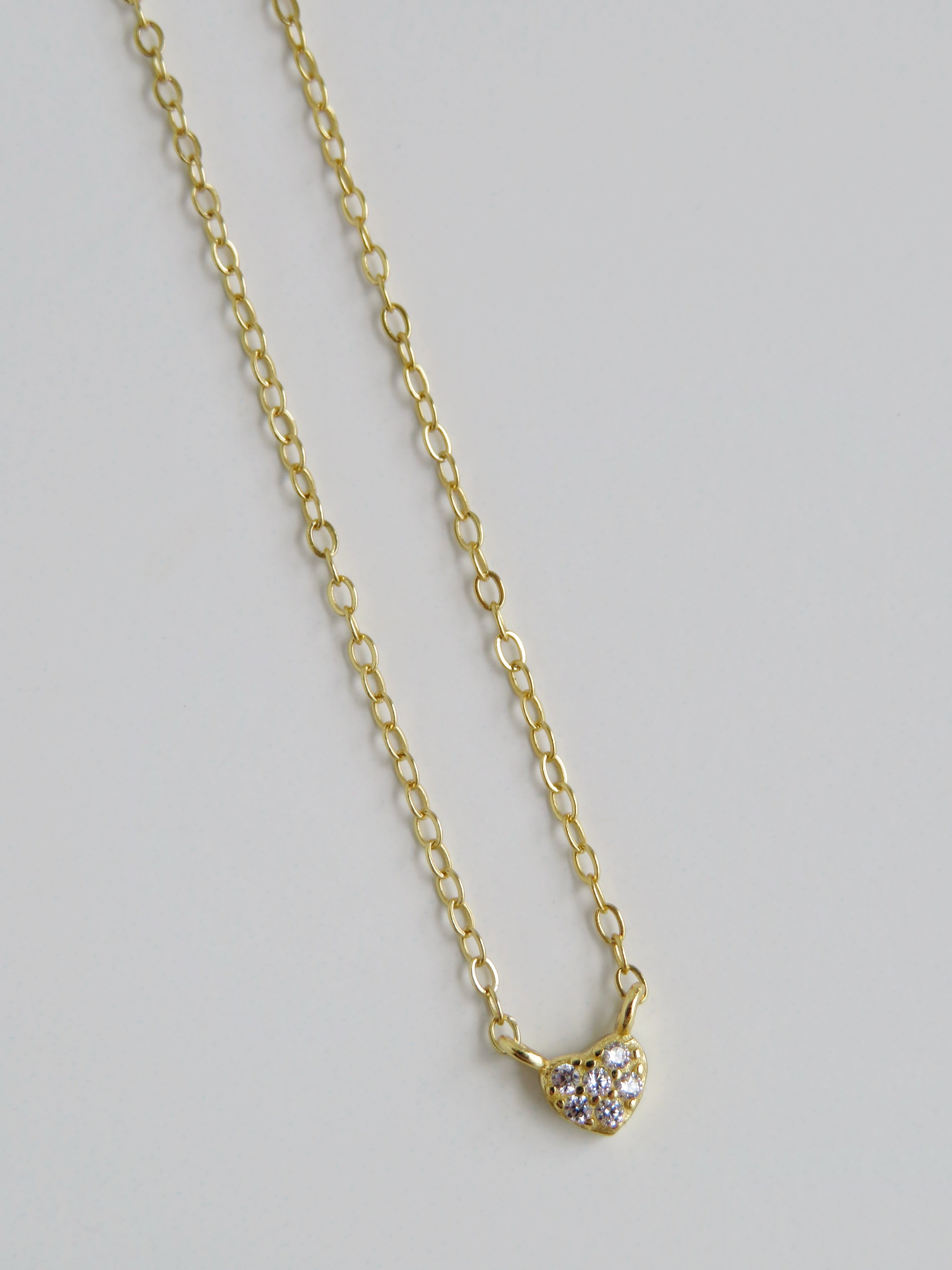 Petite Diamond Heart Necklace