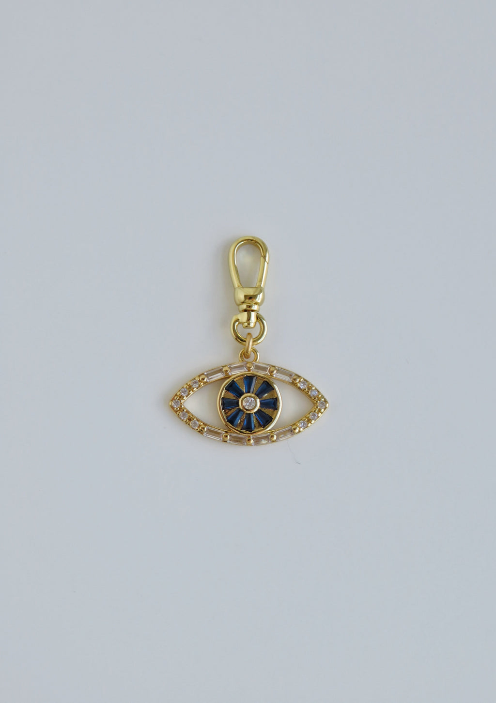 Royal Blue Evil Eye Charm on Swivel Clasp