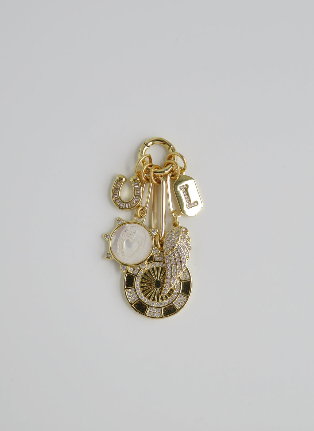 Divine Love, Life & Devotion Initial Charm Cluster