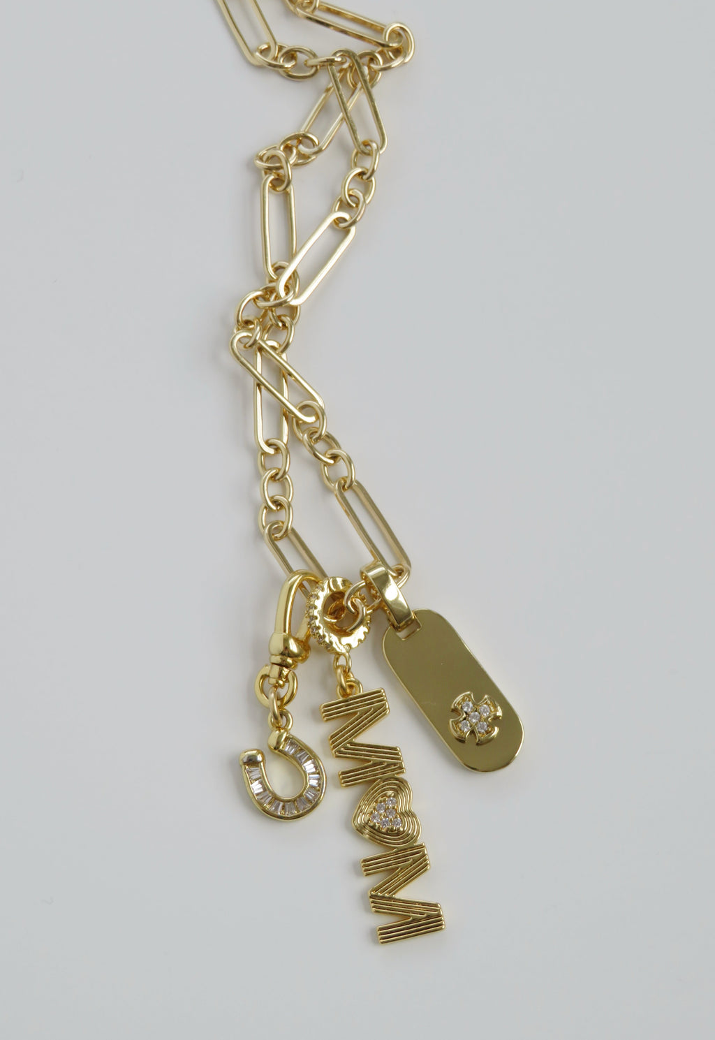 Manifest Luck, Protection & Prosperity - Diamond Horseshoe Charm with Swivel Clasp