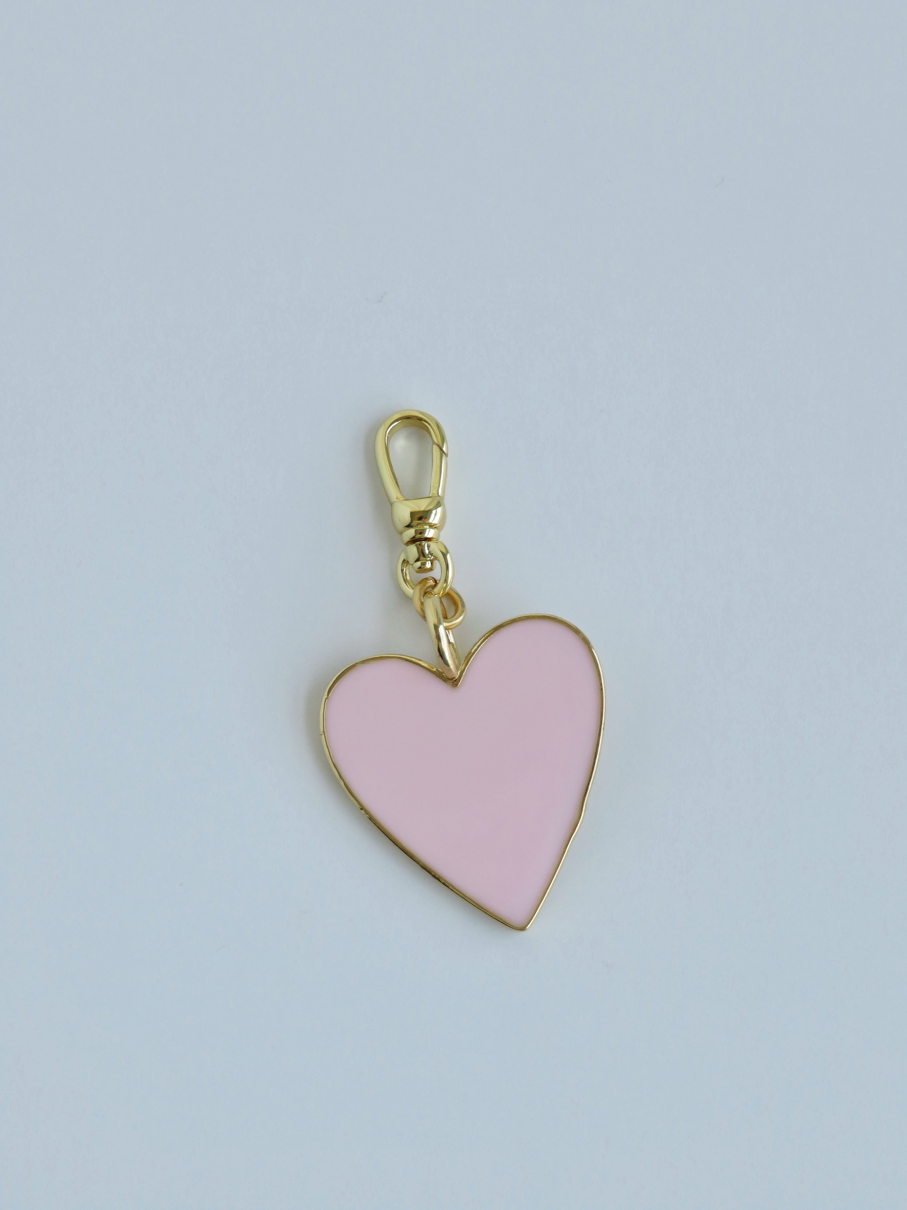Enamel Heart Pendant on Swivel Clasp