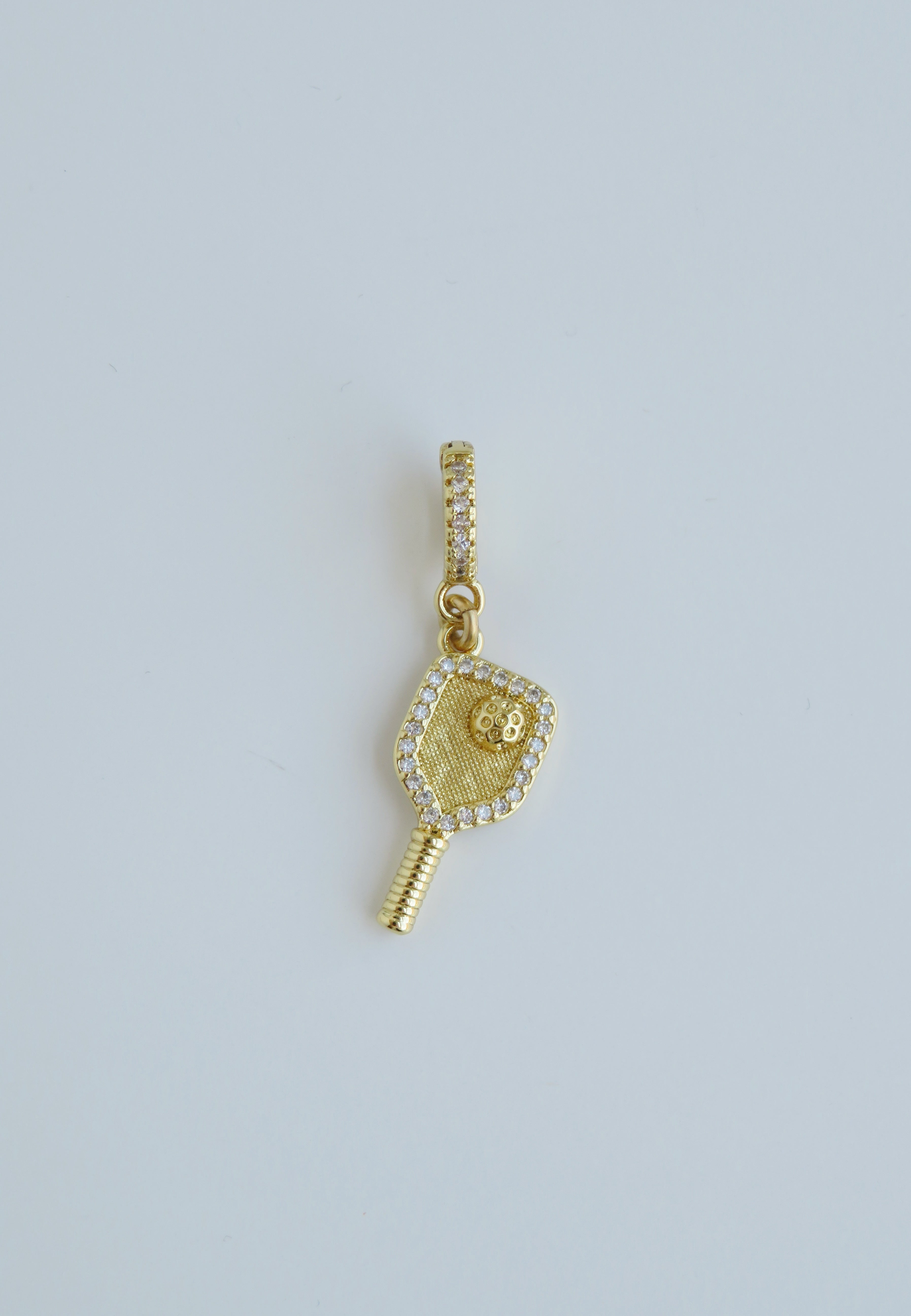 Pickleball Charm on Diamond Clasp