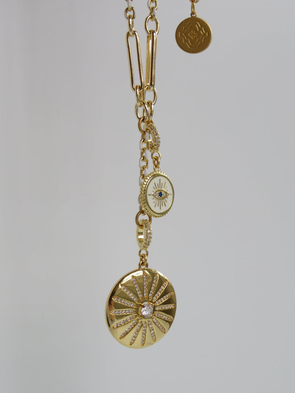 Luminous Pendant on Diamond Hinged Clasp