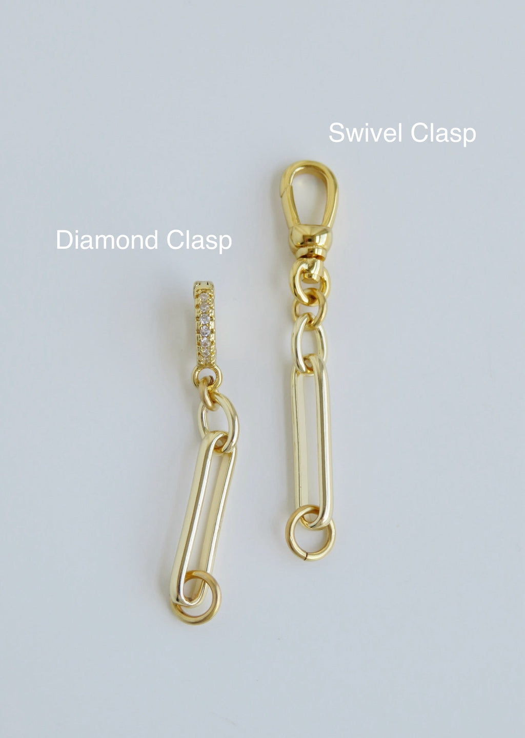 Hinged Clasp Lariat Chain - Figaro Link - add a charm