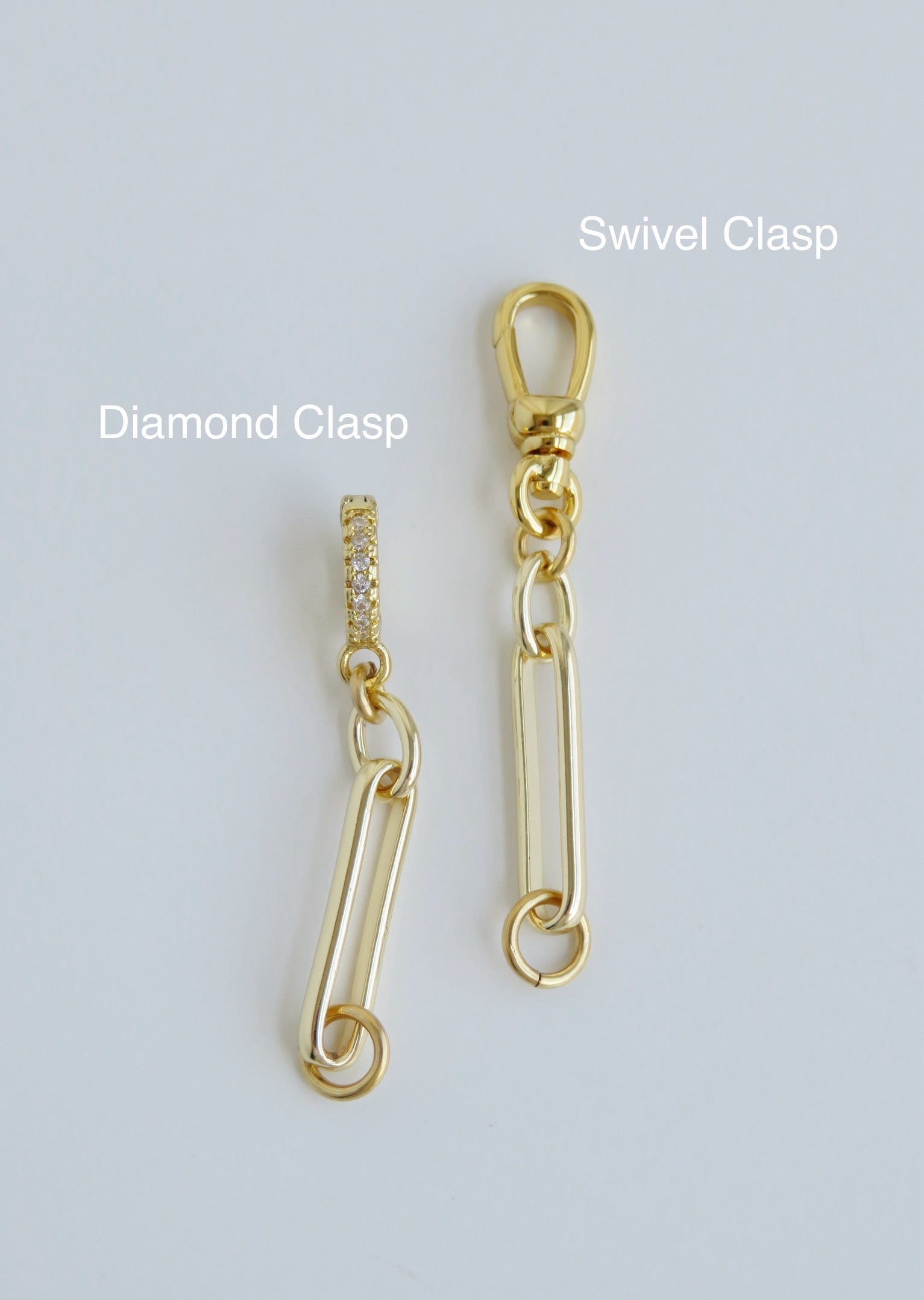 Hinged Clasp Lariat Chain - Figaro Link - add a charm