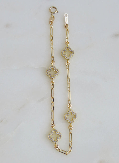 Diamond Clover Bracelet