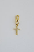 Diamond Holy Cross Charm on swivel clasp