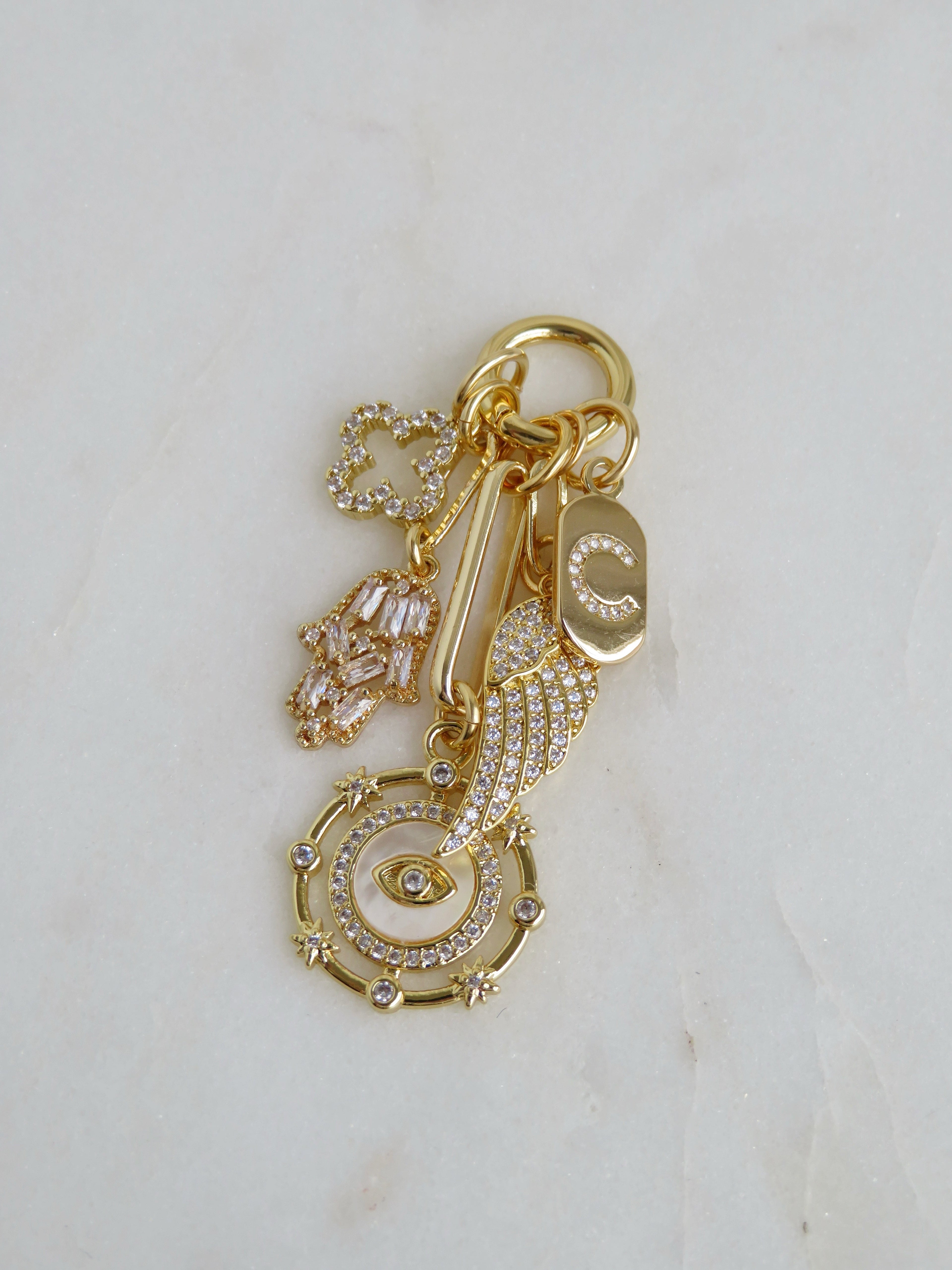 Love & Divine Guidance Initial Charm Cluster