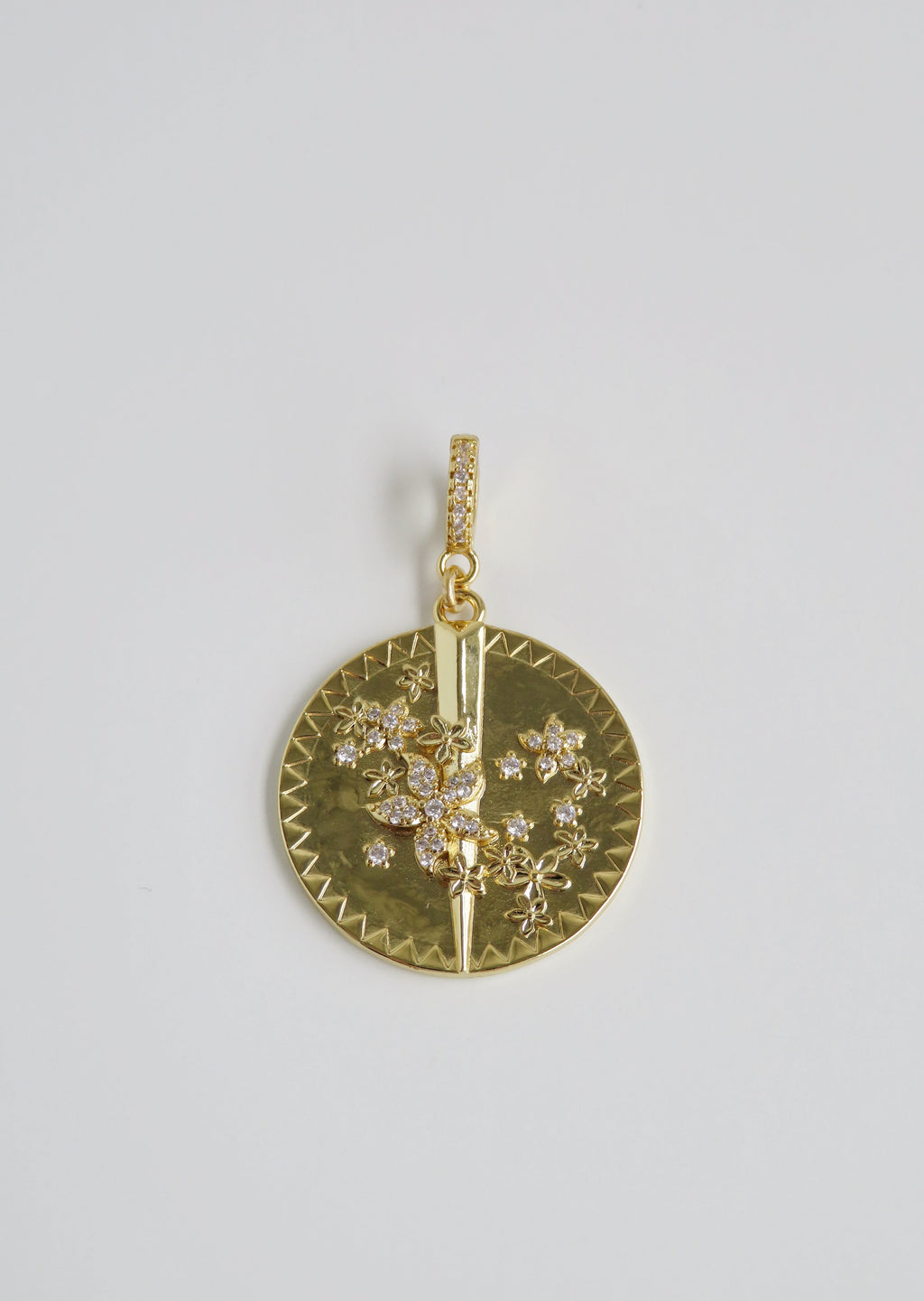 Renew & Thrive Charm on Diamond Hinged Clasp - Flower