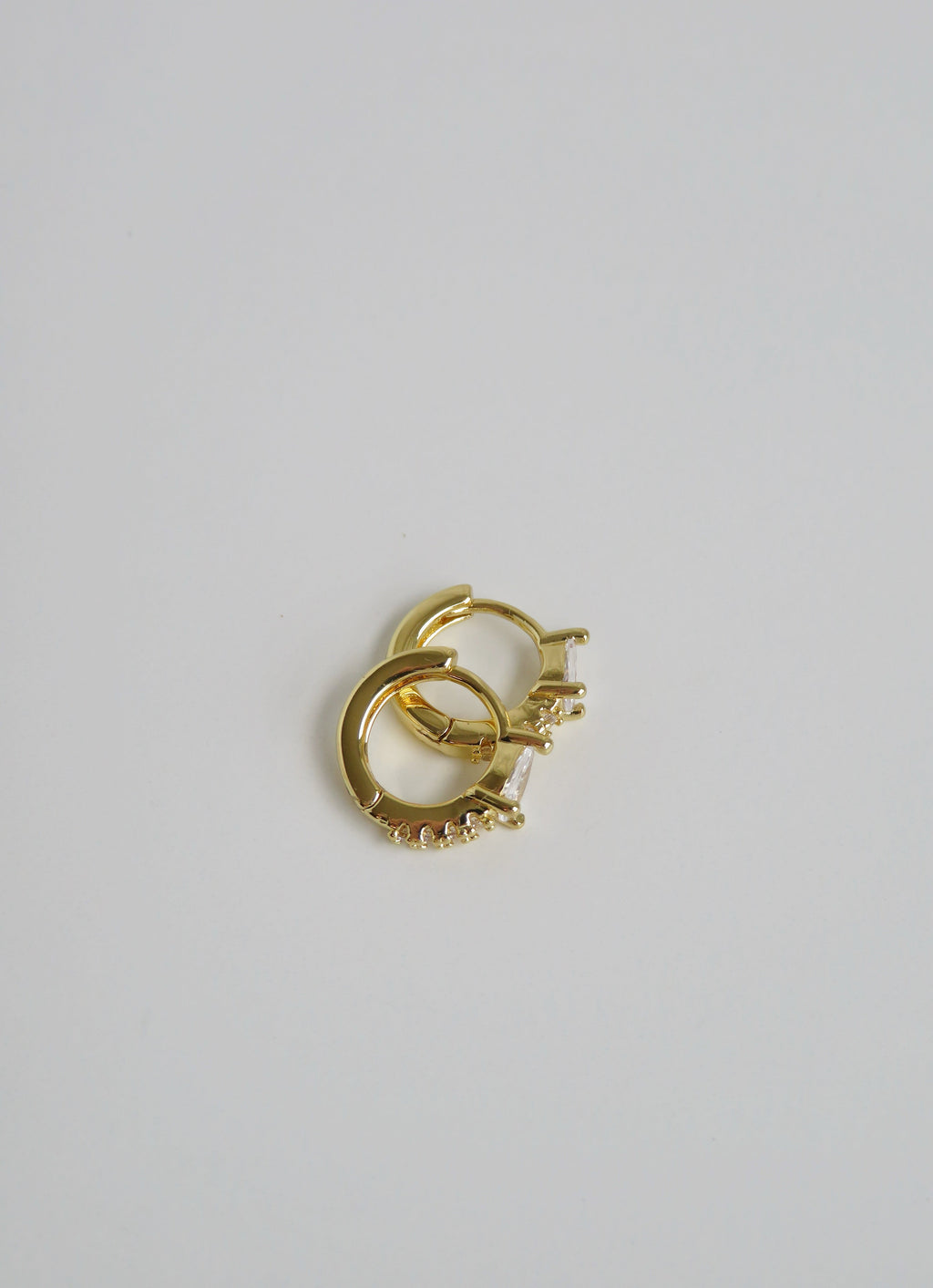 Teardrop Diamond Hoops