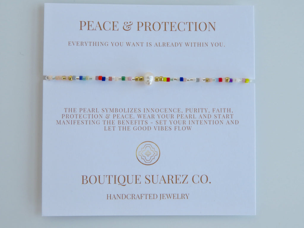 Manifest Peace - Pearl Bracelet