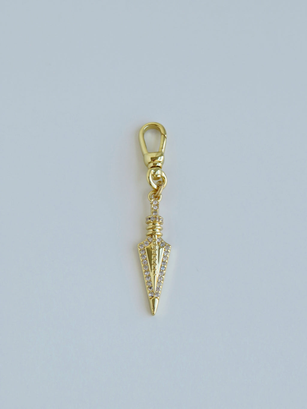 Diamond Arrowhead Charm on swivel clasp