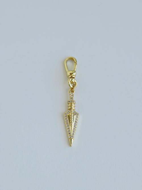 Diamond Arrowhead Charm on swivel clasp