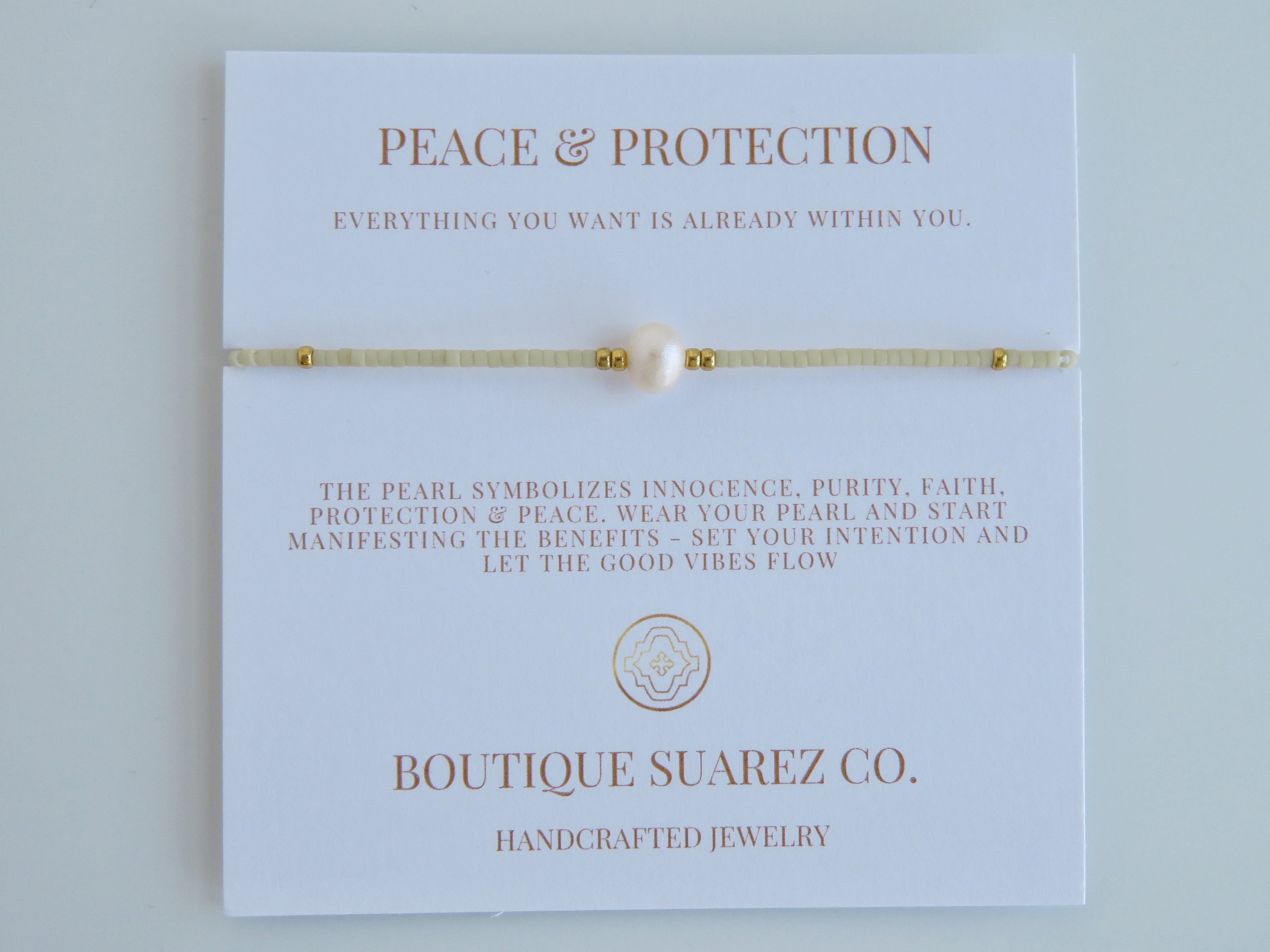 Manifest Peace - Pearl Bracelet