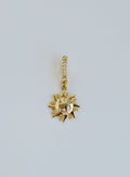 Petite Bohemian Sun Charm on Diamond Clasp