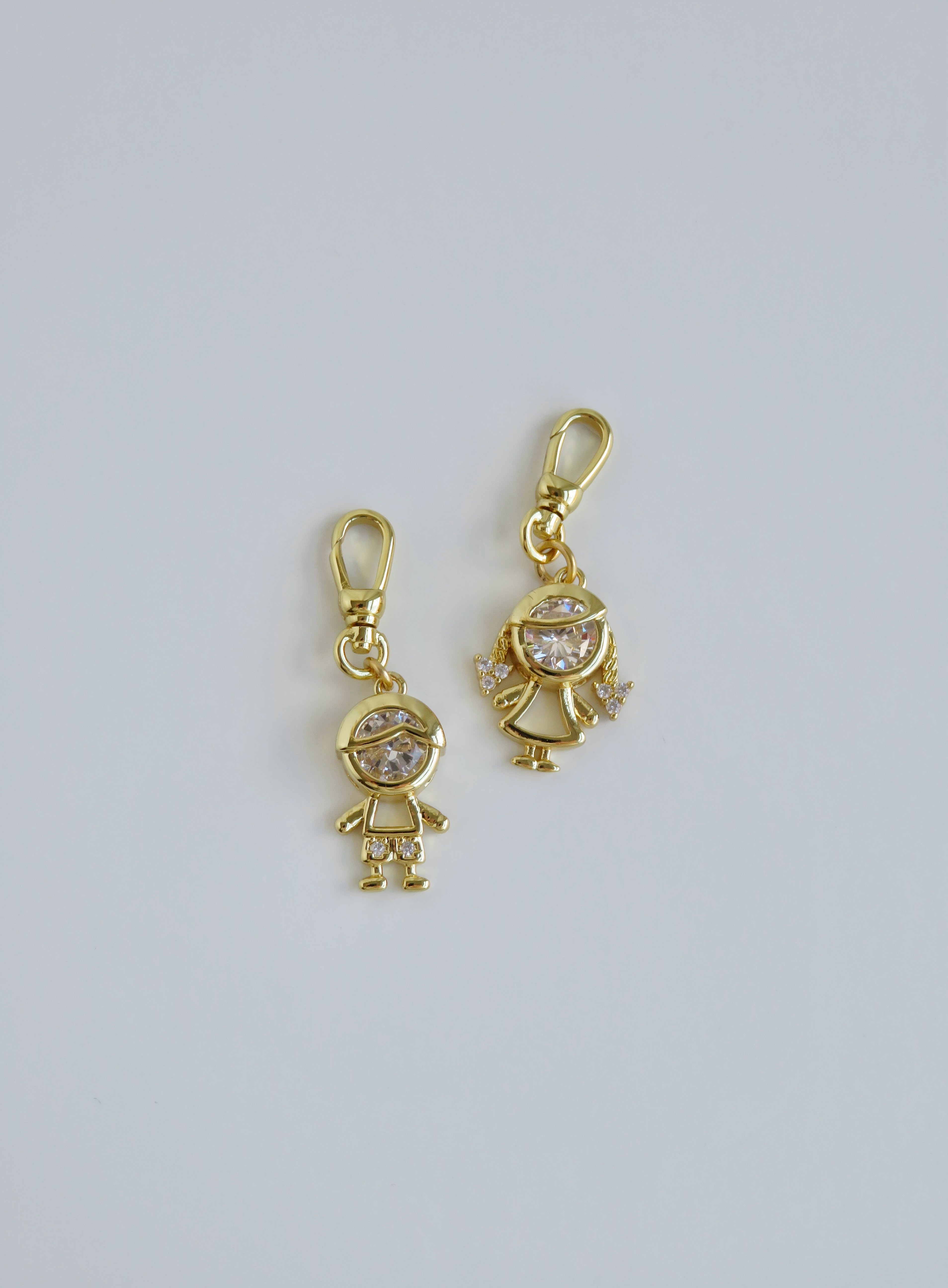 Boy & Girl Charm on Swivel Clasp