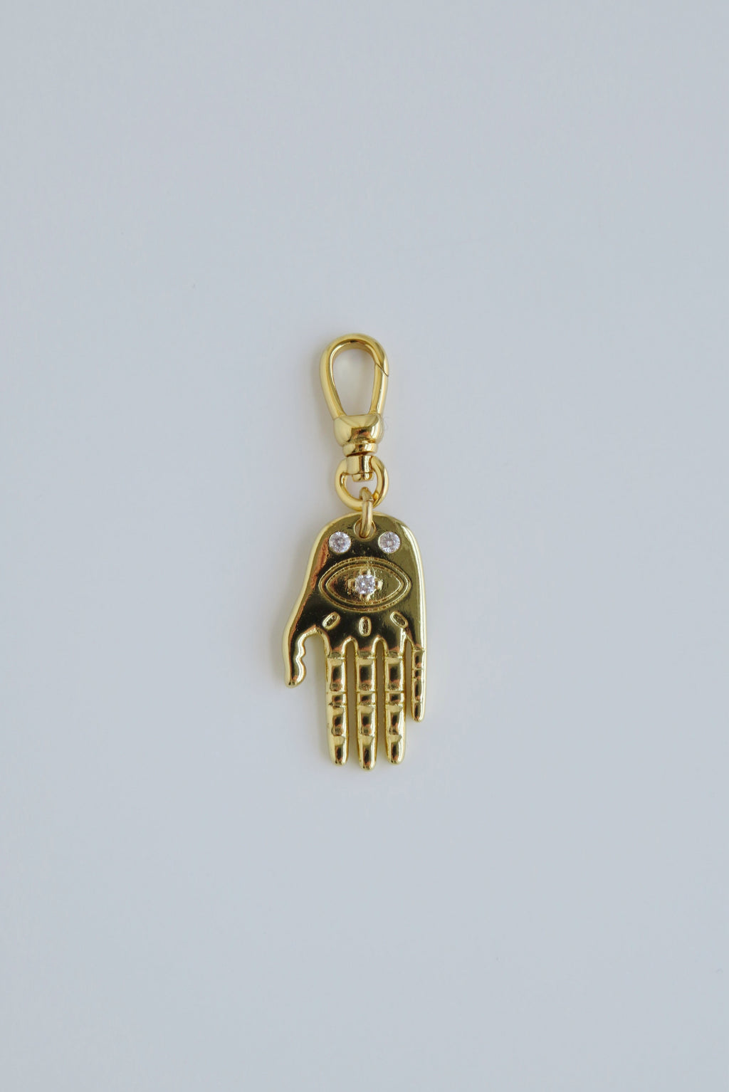Hamsa Evil Eye Pendant- Hinged Clasp