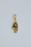 Hamsa Evil Eye Pendant- Hinged Clasp