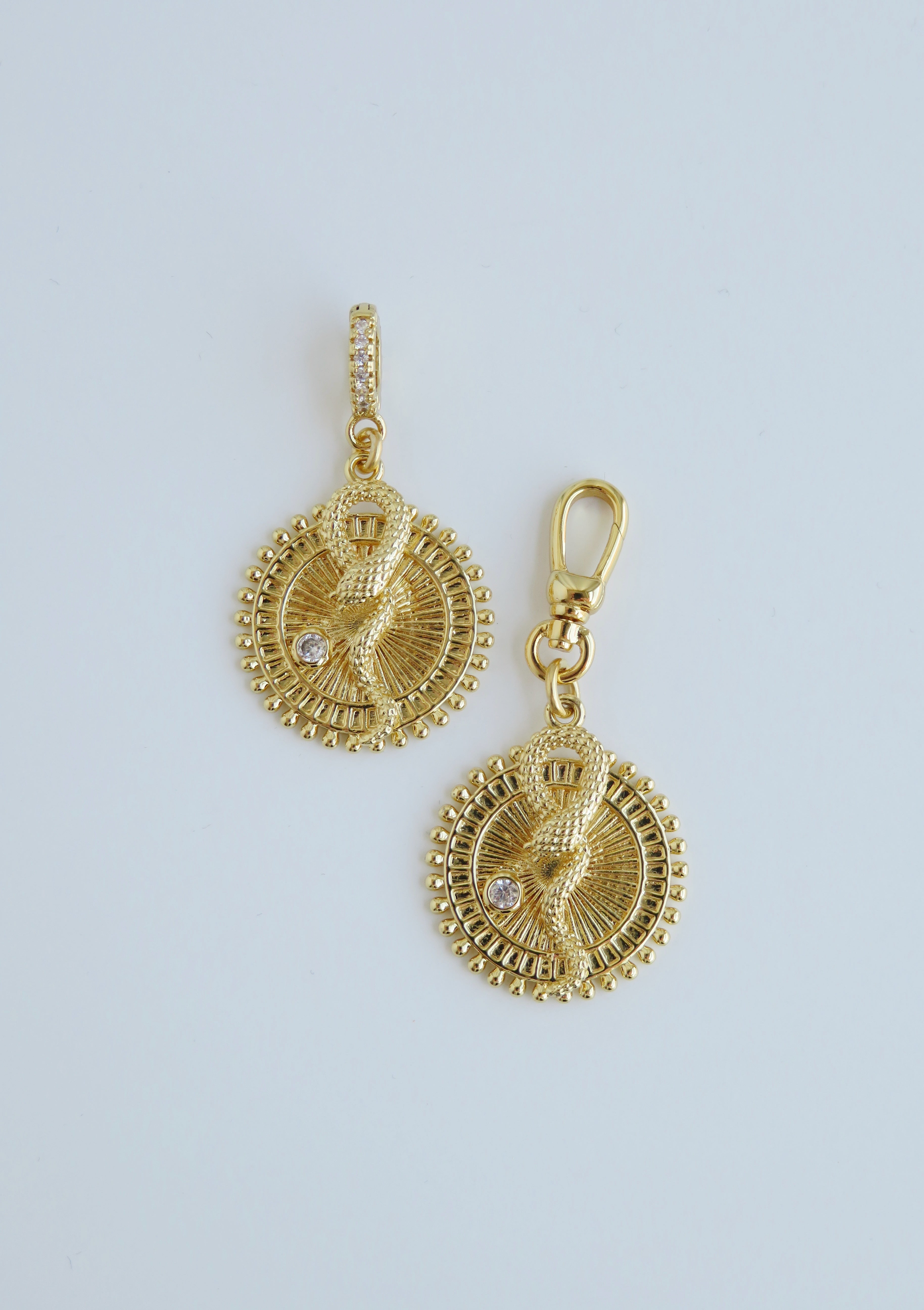 Wholeness Serpent Pendant - Hinged Clasp