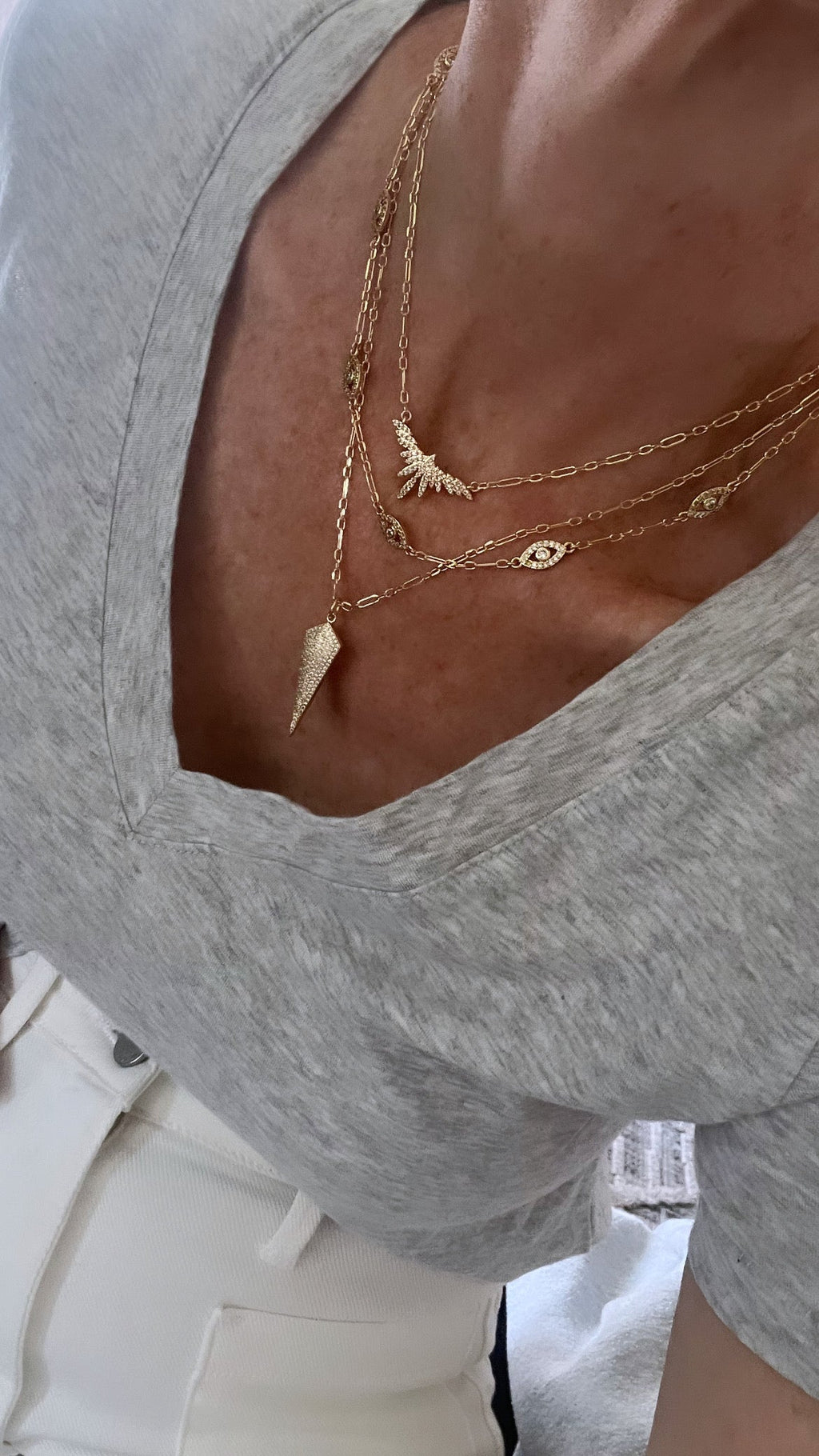 Diamond Evil Eye Necklace