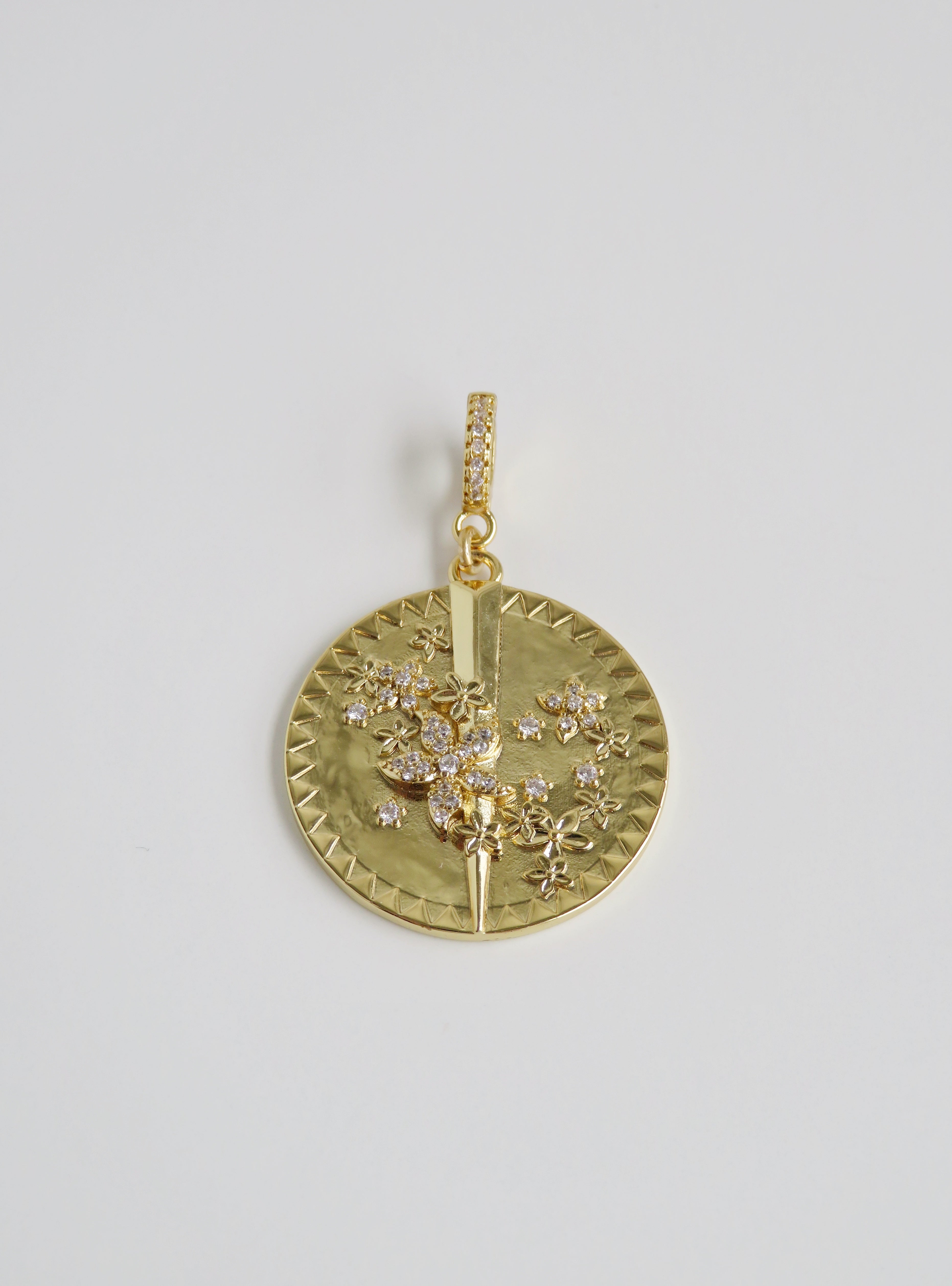 Renew & Thrive Charm on Diamond Hinged Clasp - Flower