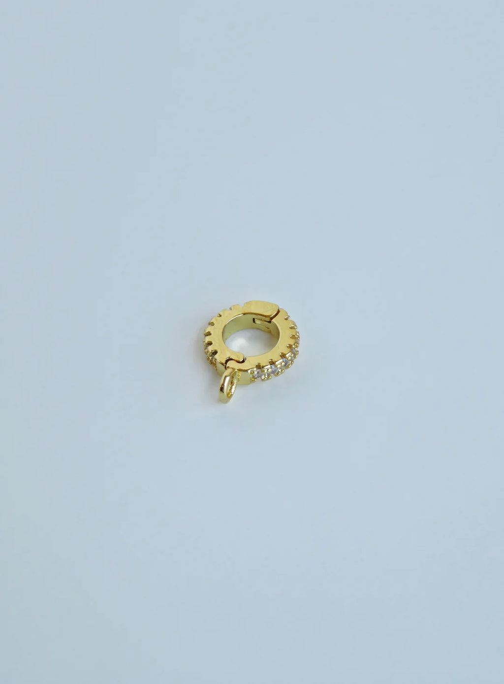 Slender Initial with Diamond - Clasp Charm