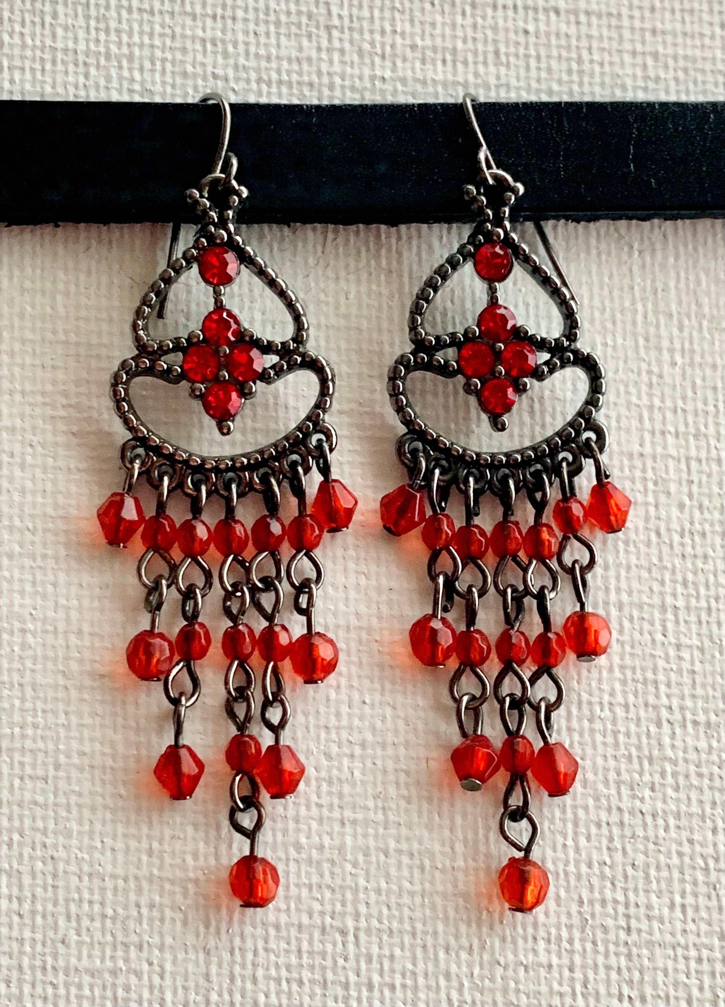 Rocio Handmade Beaded Chandelier Earrings