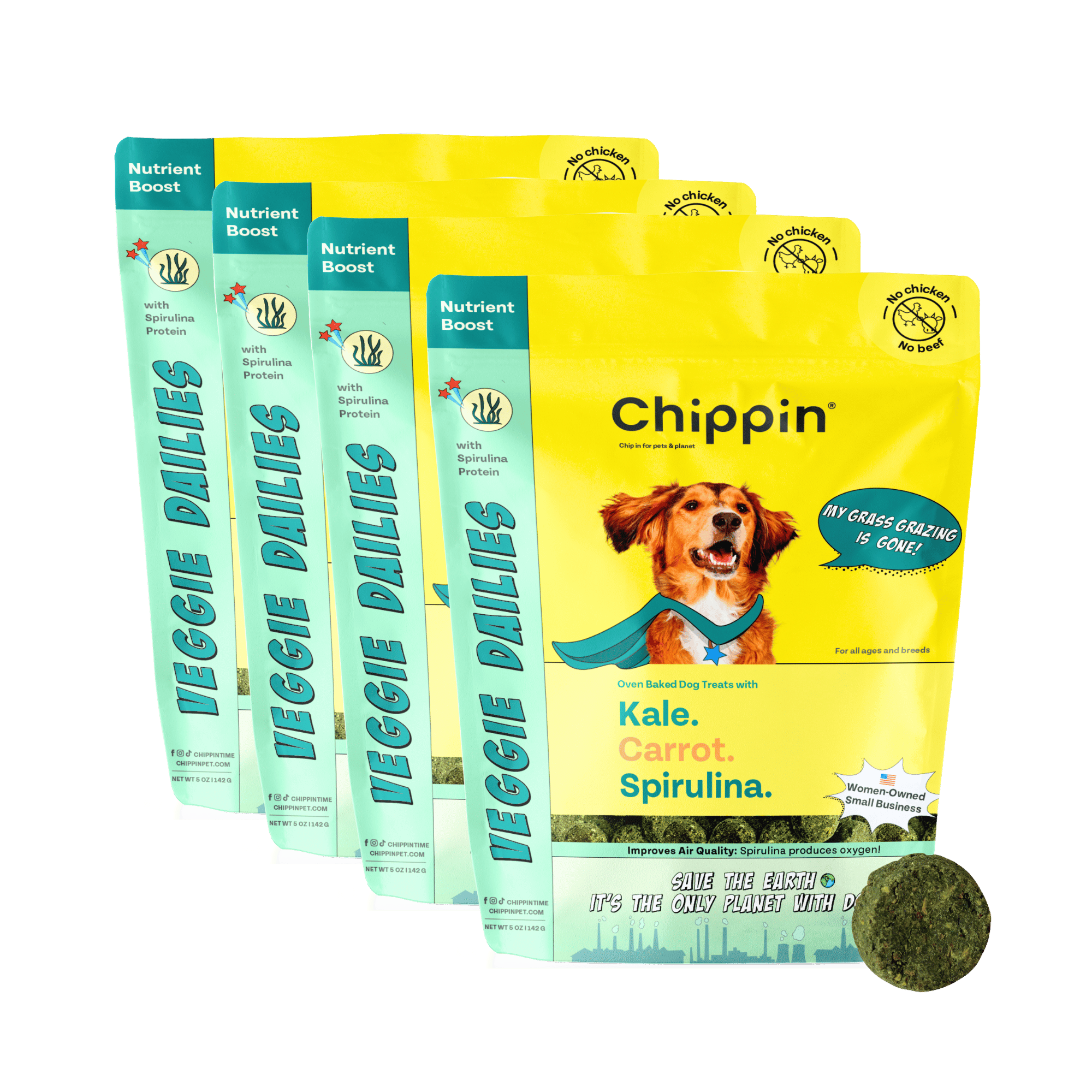 Veggie Dailies with Spirulina, 4-Pack