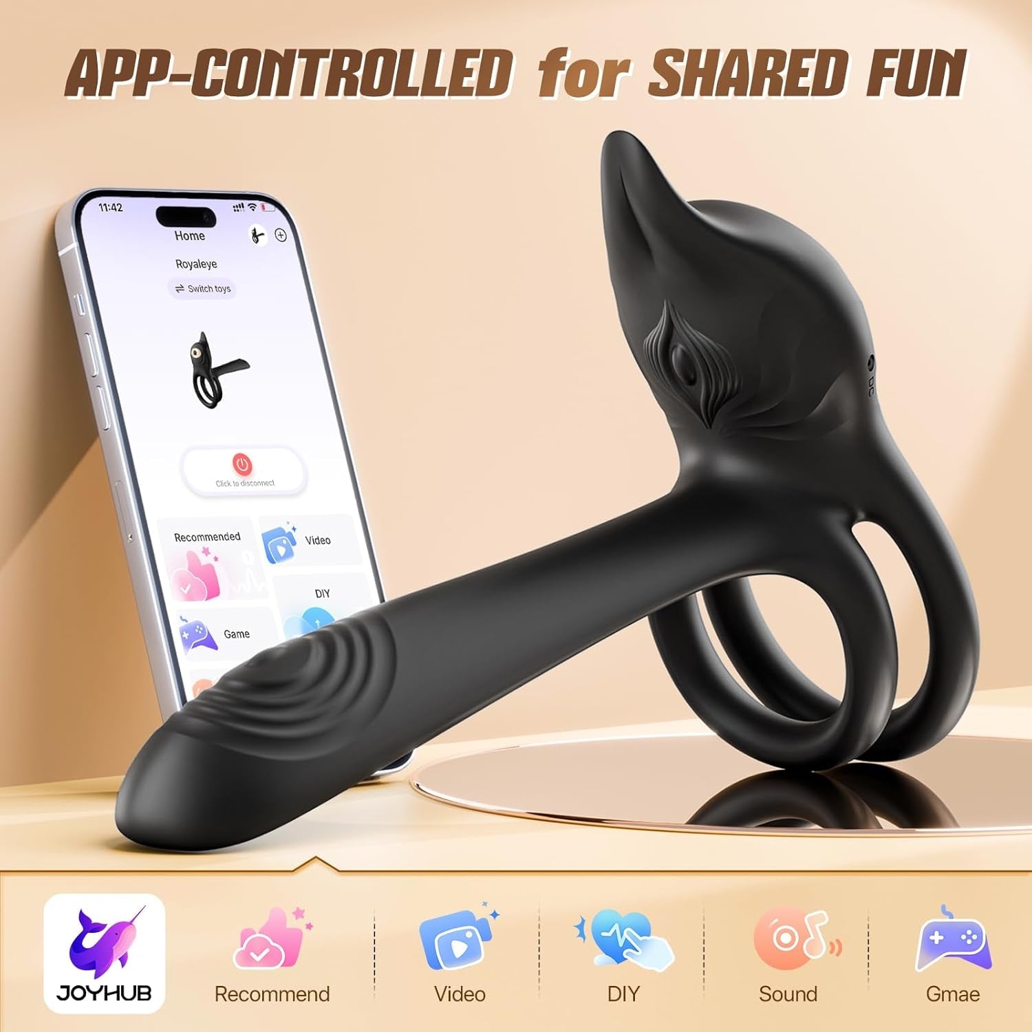 VixenFox App-Control Dual Motor Couples Cock Ring