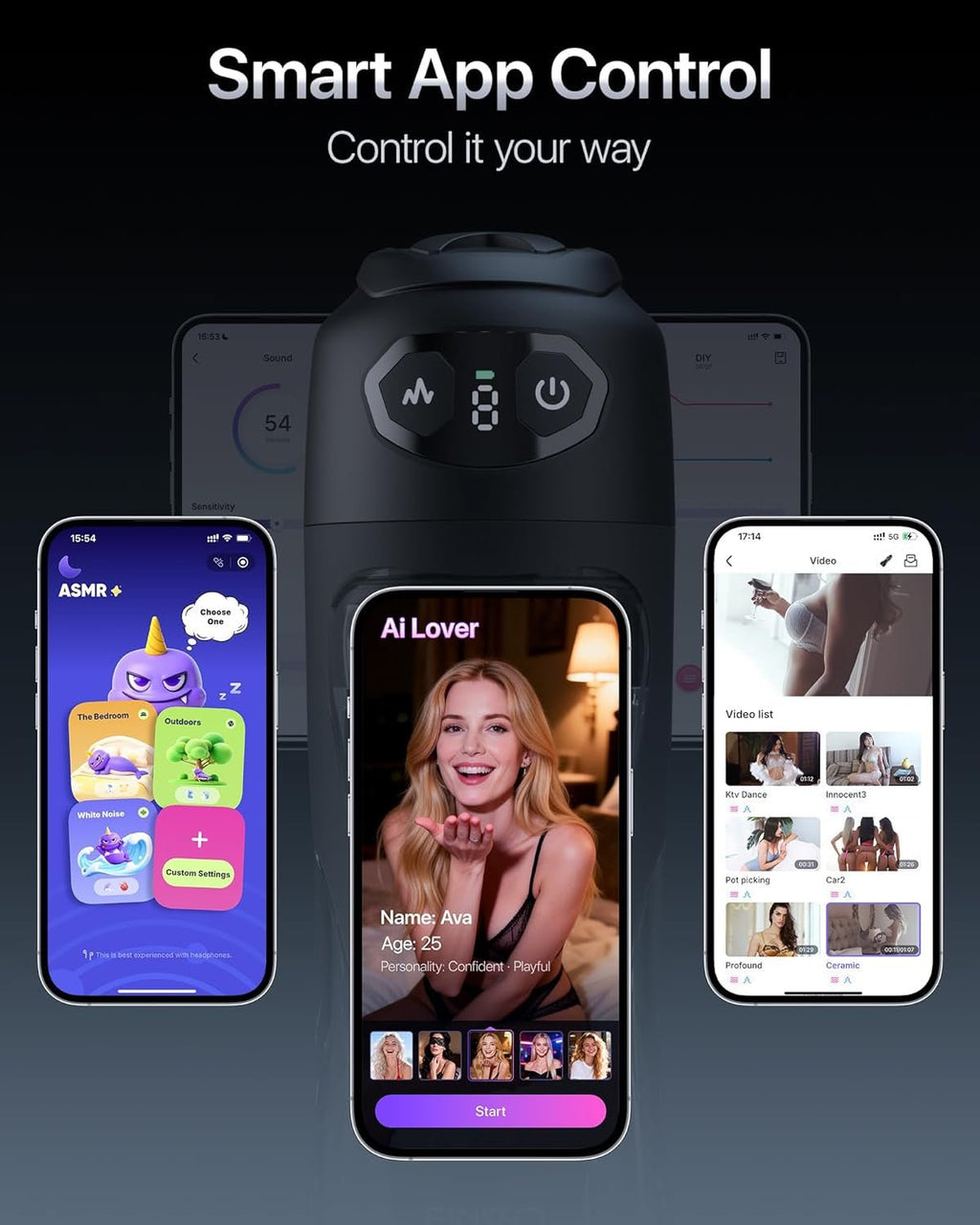 AetherSync AI Suction Pro Male Masturbator