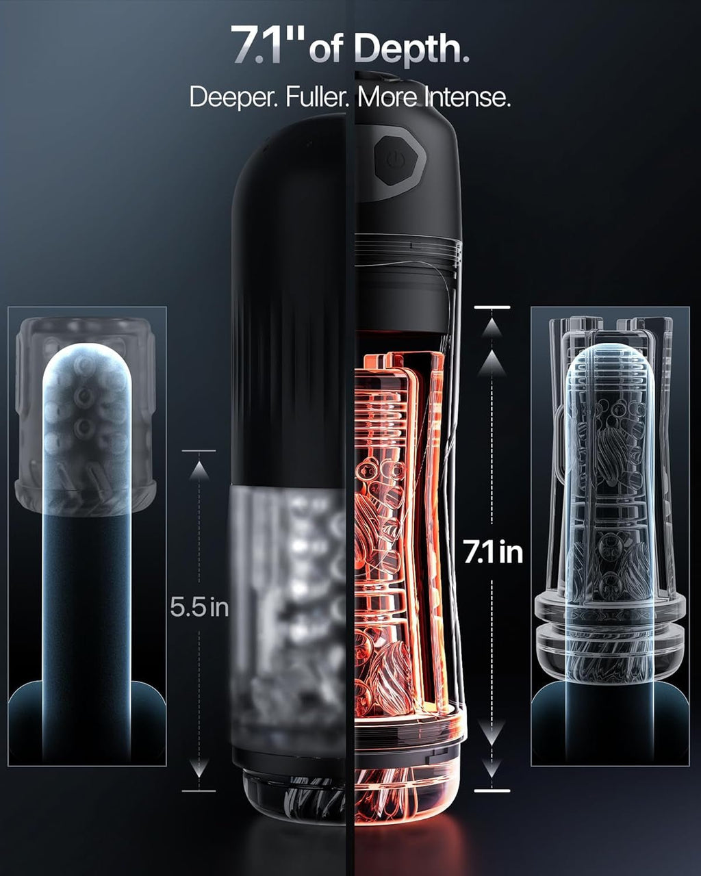 AetherSync AI Suction Pro Male Masturbator