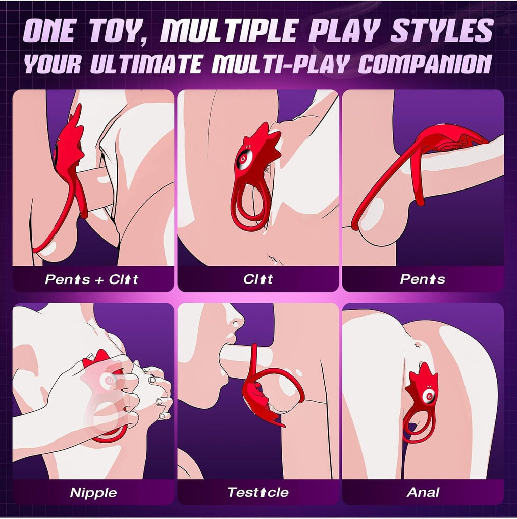 AiraRose AI Sync Rose Vibrating Couples Cock Ring