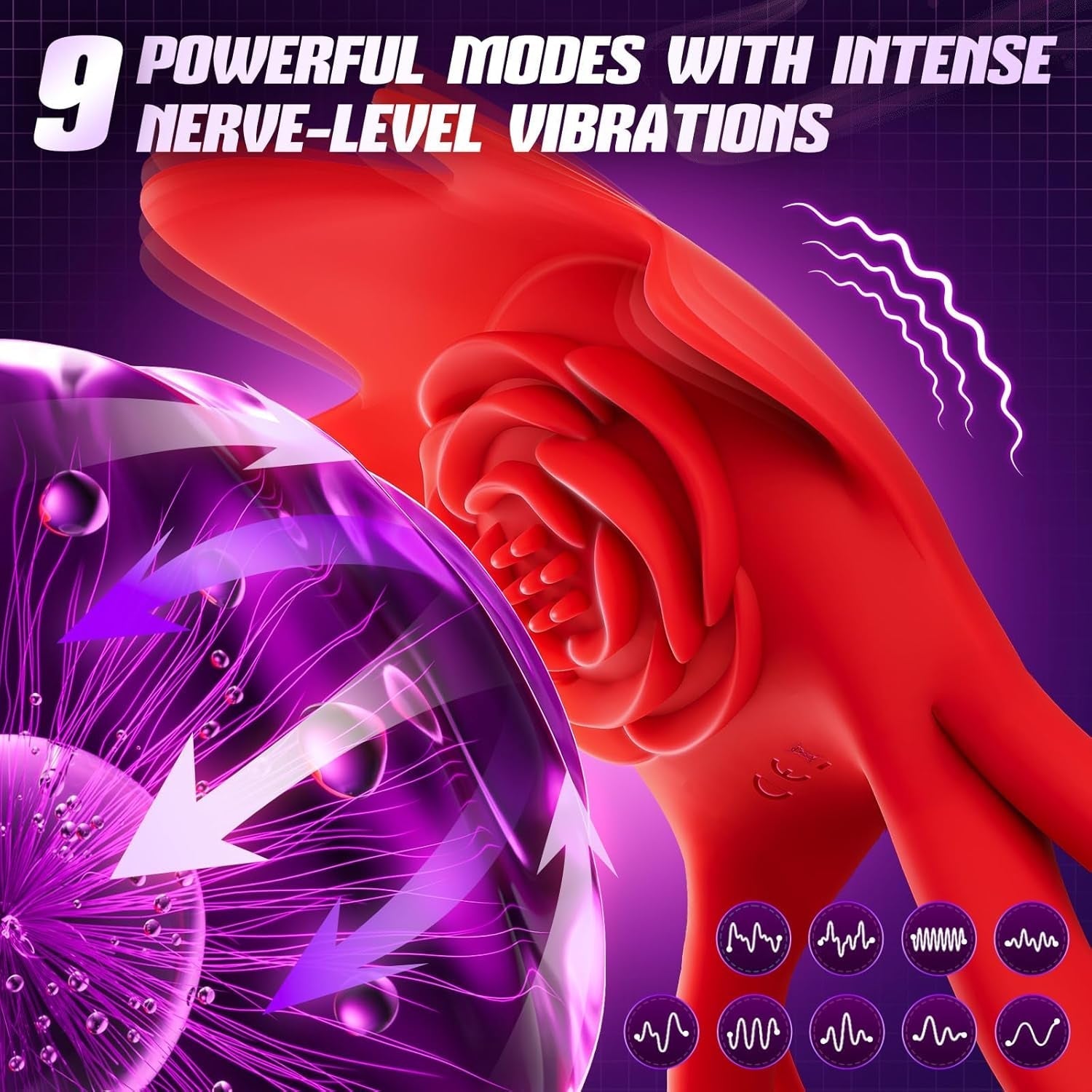 AiraRose AI Sync Rose Vibrating Couples Cock Ring