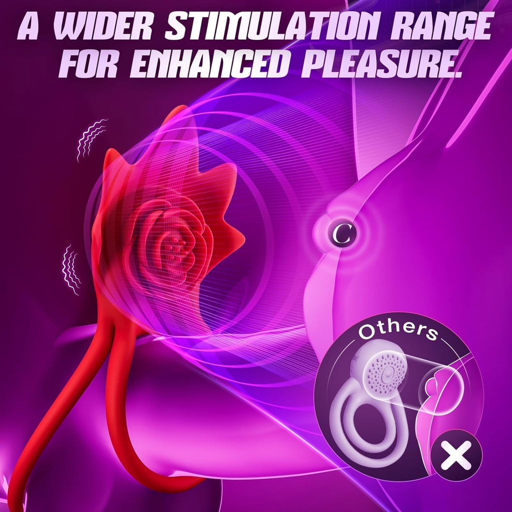 AiraRose AI Sync Rose Vibrating Couples Cock Ring