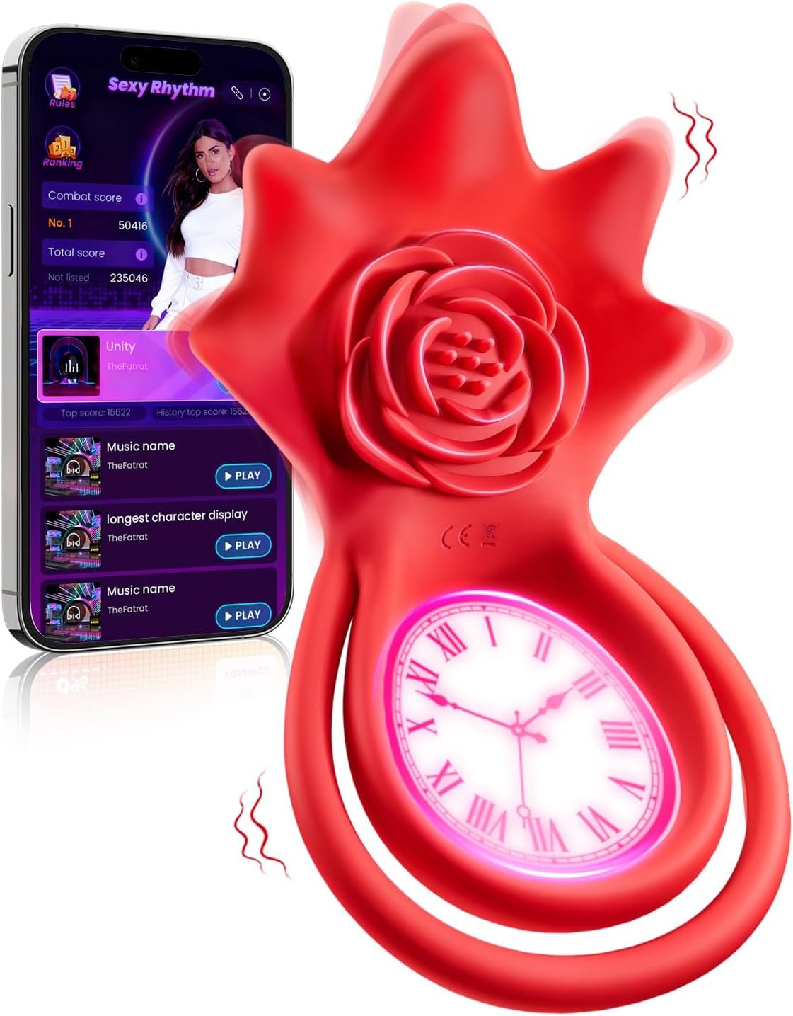 AiraRose AI Sync Rose Vibrating Couples Cock Ring