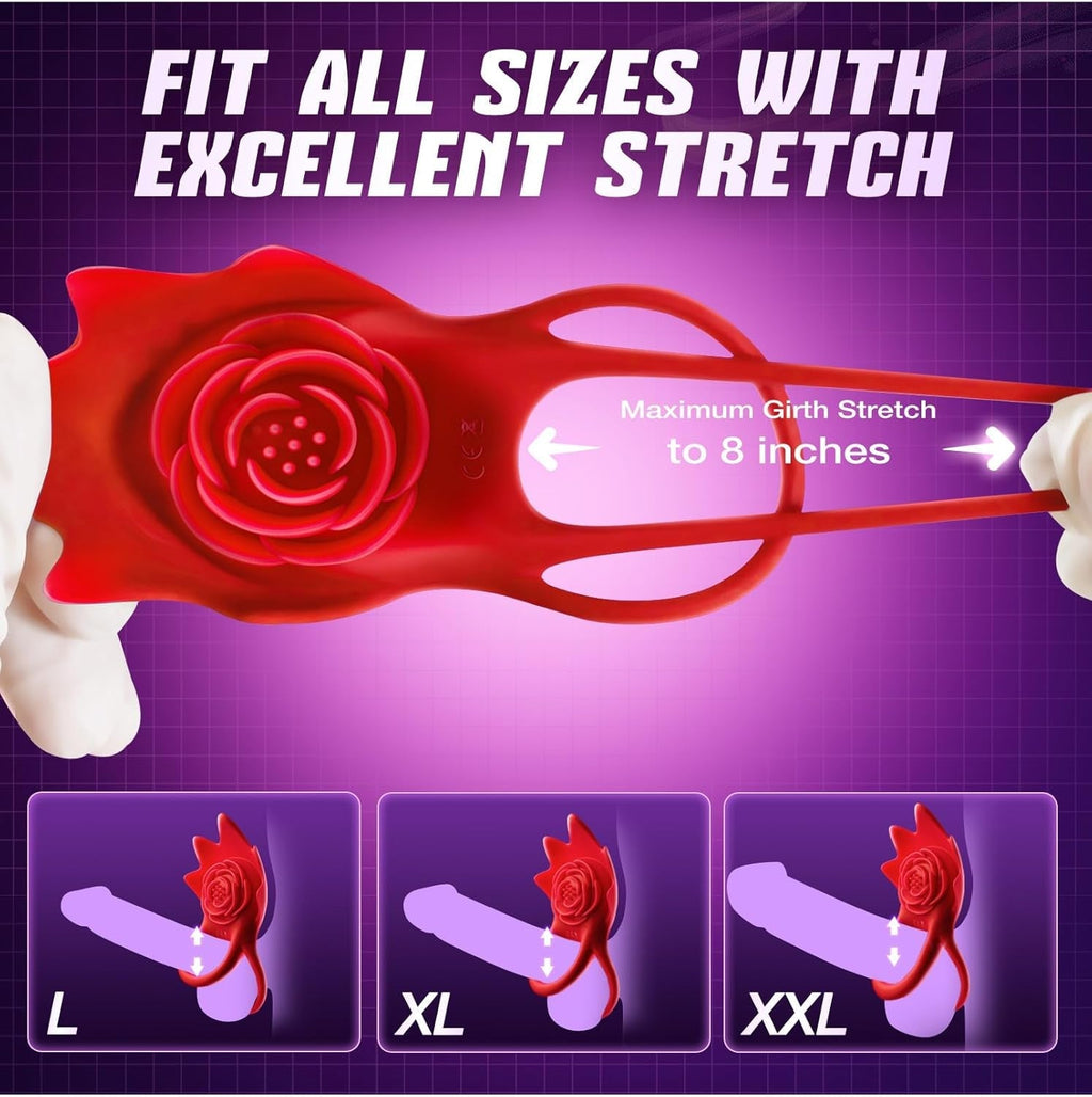 AiraRose AI Sync Rose Vibrating Couples Cock Ring