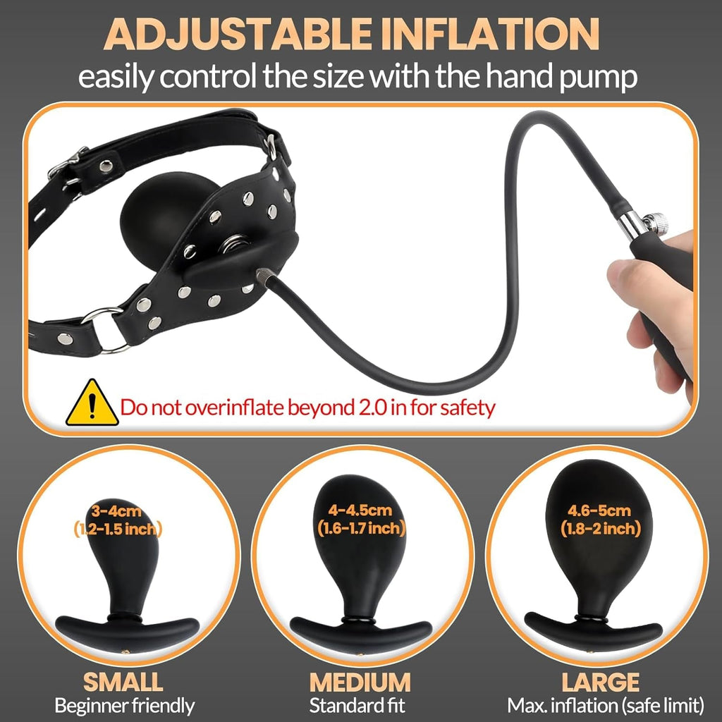 AirLock Inflatable BDSM Mouth Gag