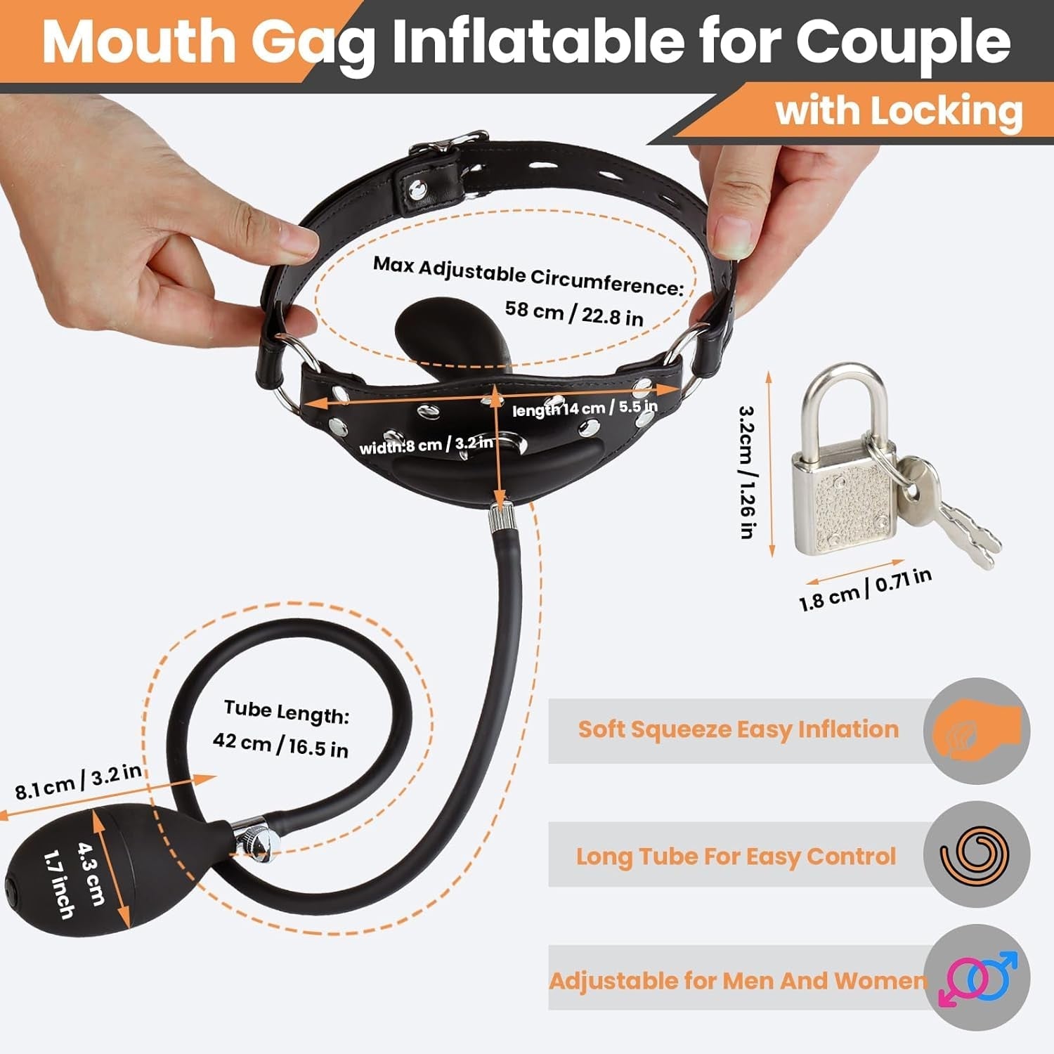 AirLock Inflatable BDSM Mouth Gag