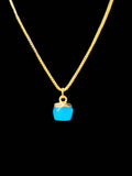 Althea Faceted Blue Amazonite Crystal Pendant Necklace