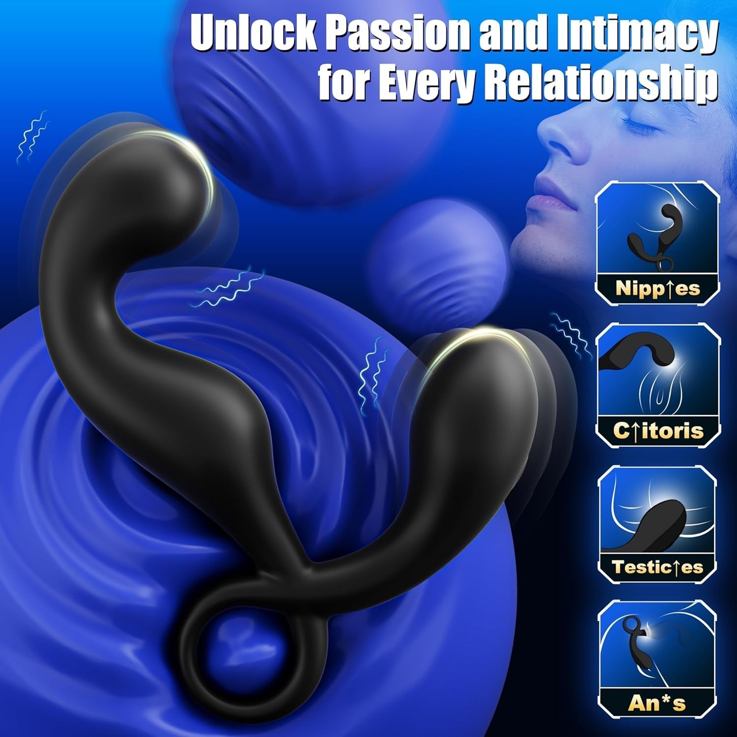 AngleRush Remote Prostate Massager with 9 Vibration Modes