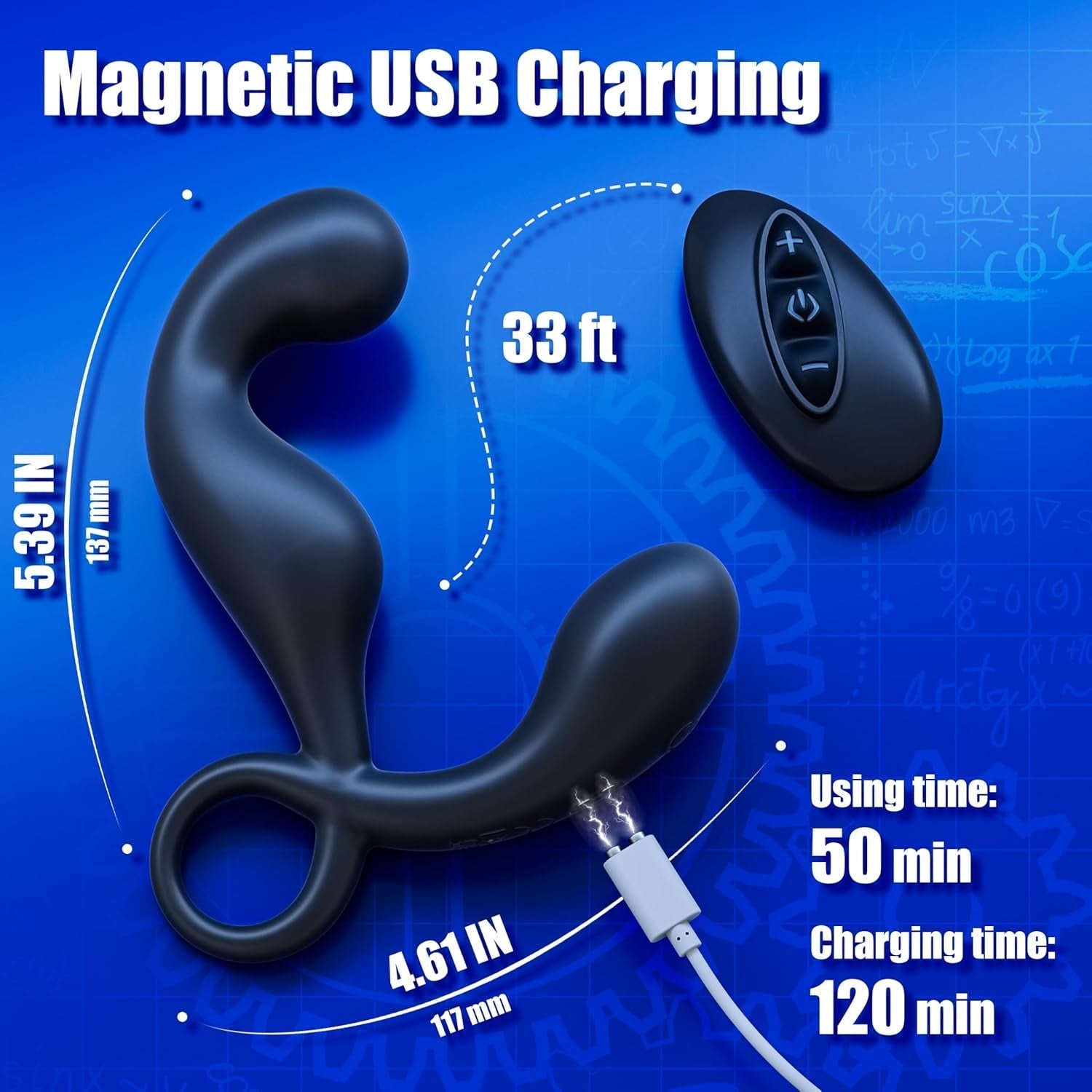 AngleRush Remote Prostate Massager with 9 Vibration Modes